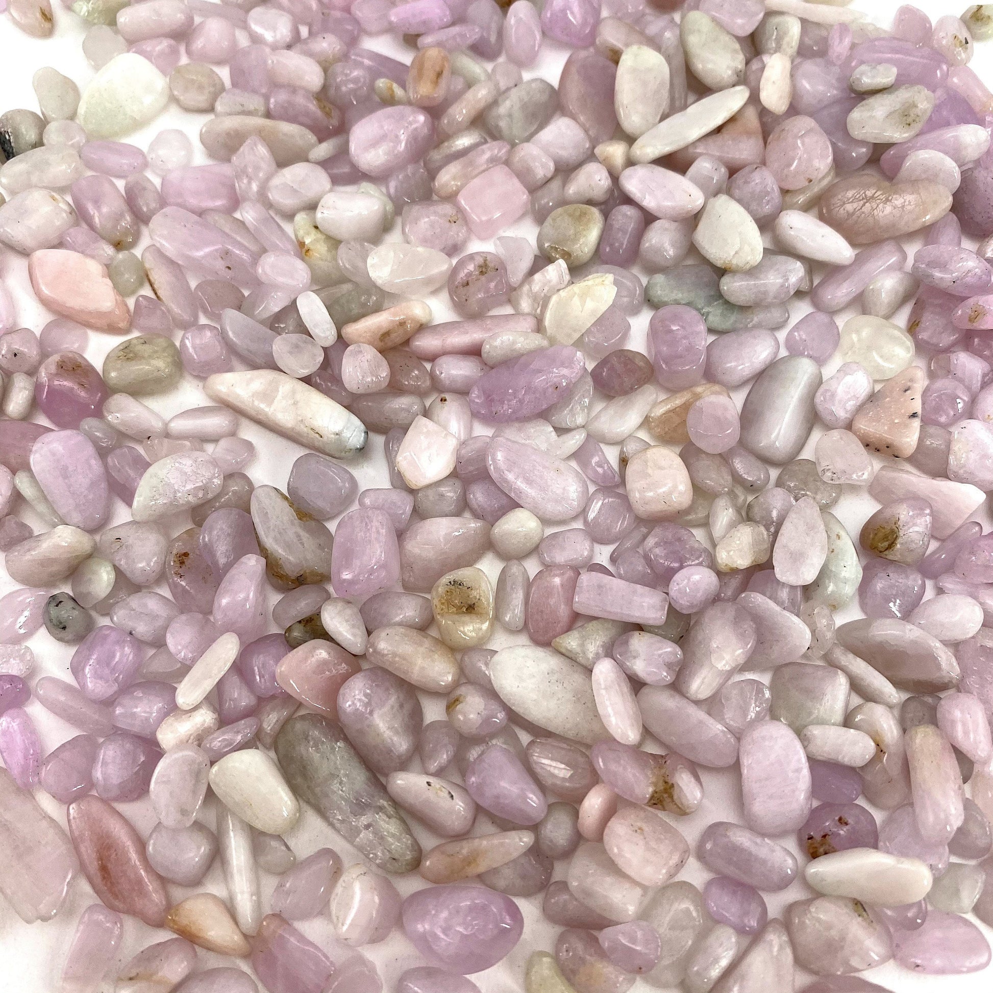 20g of Pink Kunzite, mini tumbled stones, tumbled crystal, tumbled kunzite, pink kunzite