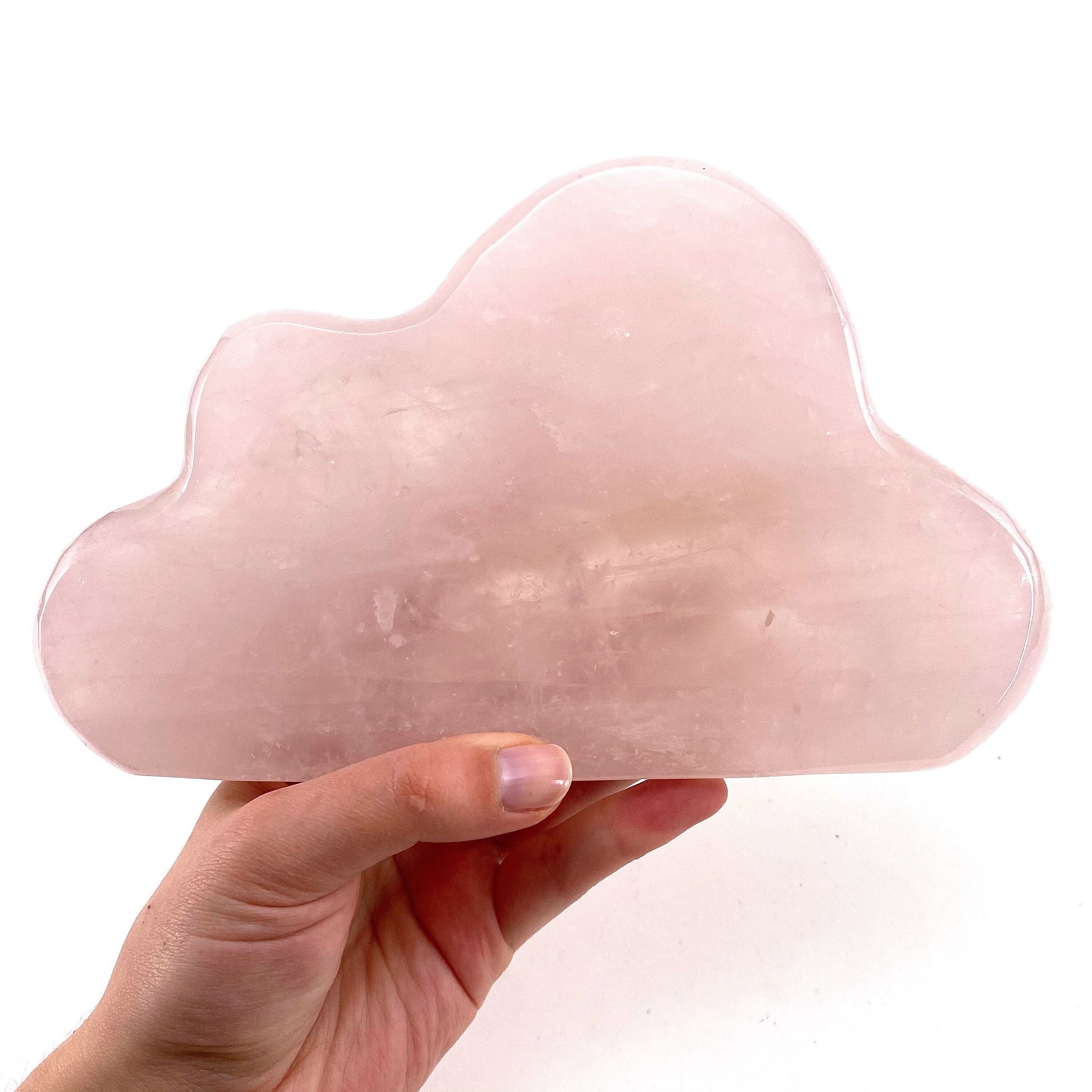 Rose Quartz Cloud, polished rose quartz, rose quartz cloud carving, natural rose quartz, crystal cloud