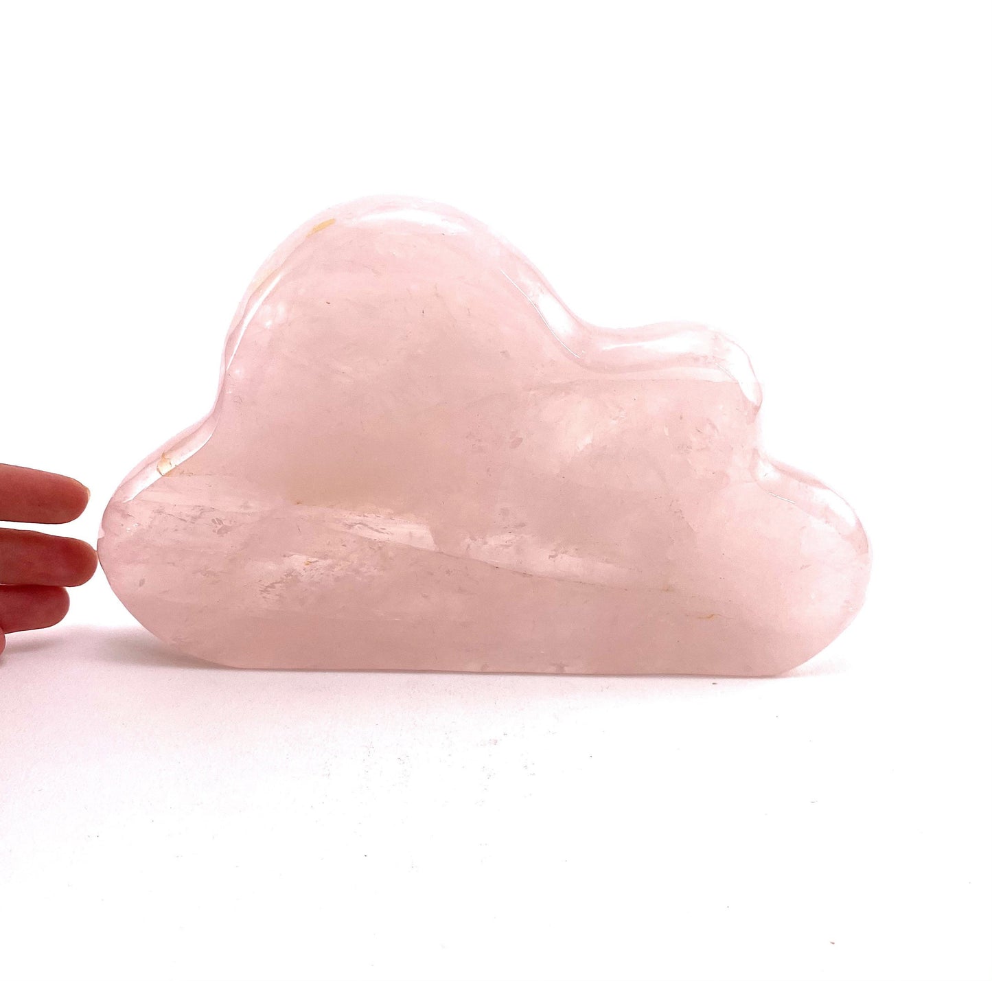 Rose Quartz Cloud, polished rose quartz, rose quartz cloud carving, natural rose quartz, crystal cloud