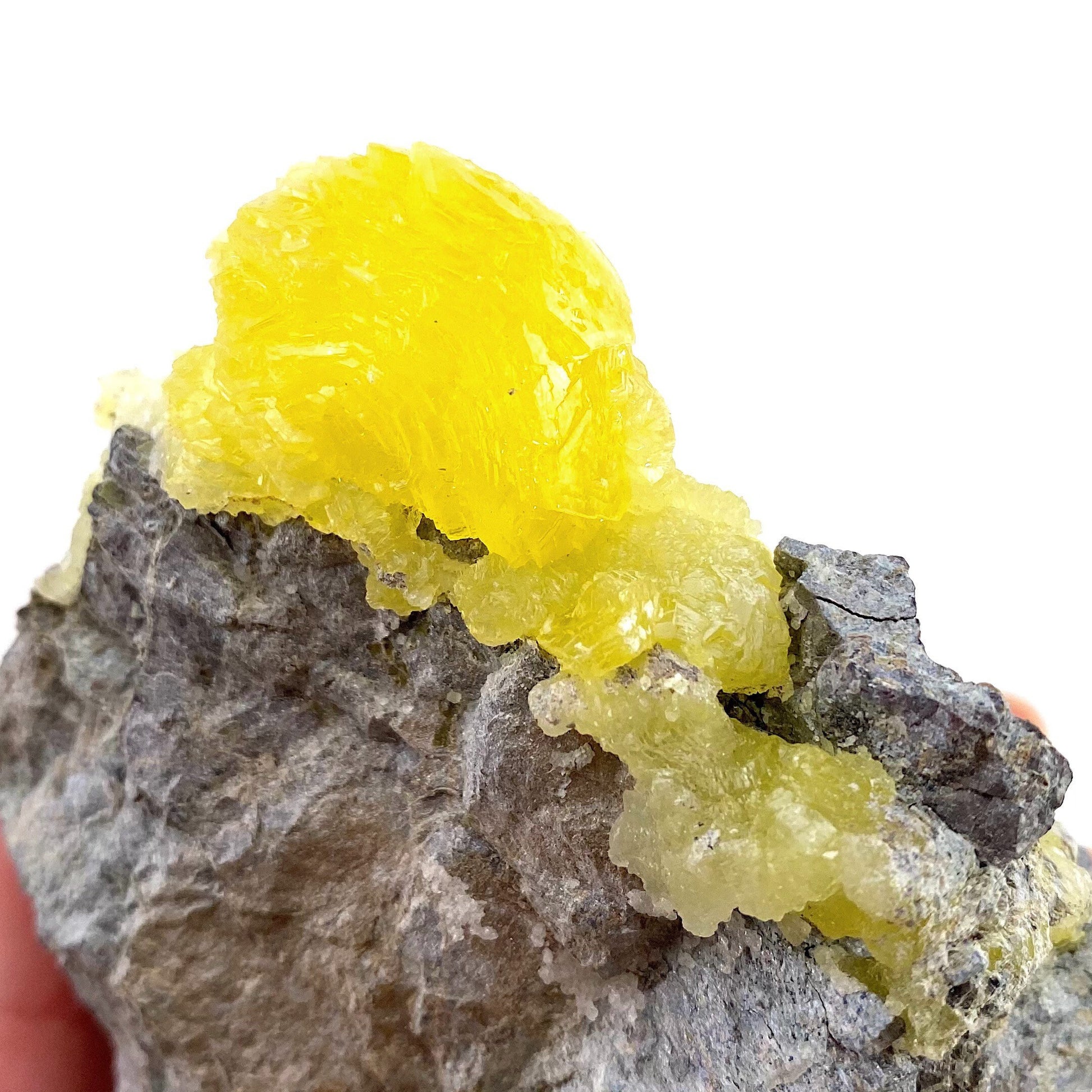 High Grade Yellow Brucite (Pakistan), yellow brucite specimen, raw brucite, yellow brucite crystal