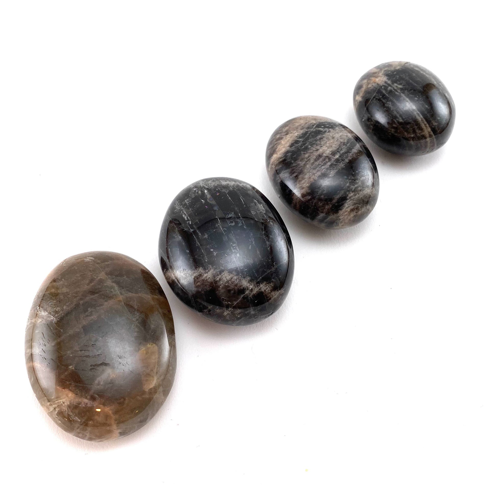 Grey Moonstone Palm stone, grey moonstone palmstone, pocket stone, worry stone, grey moonstone