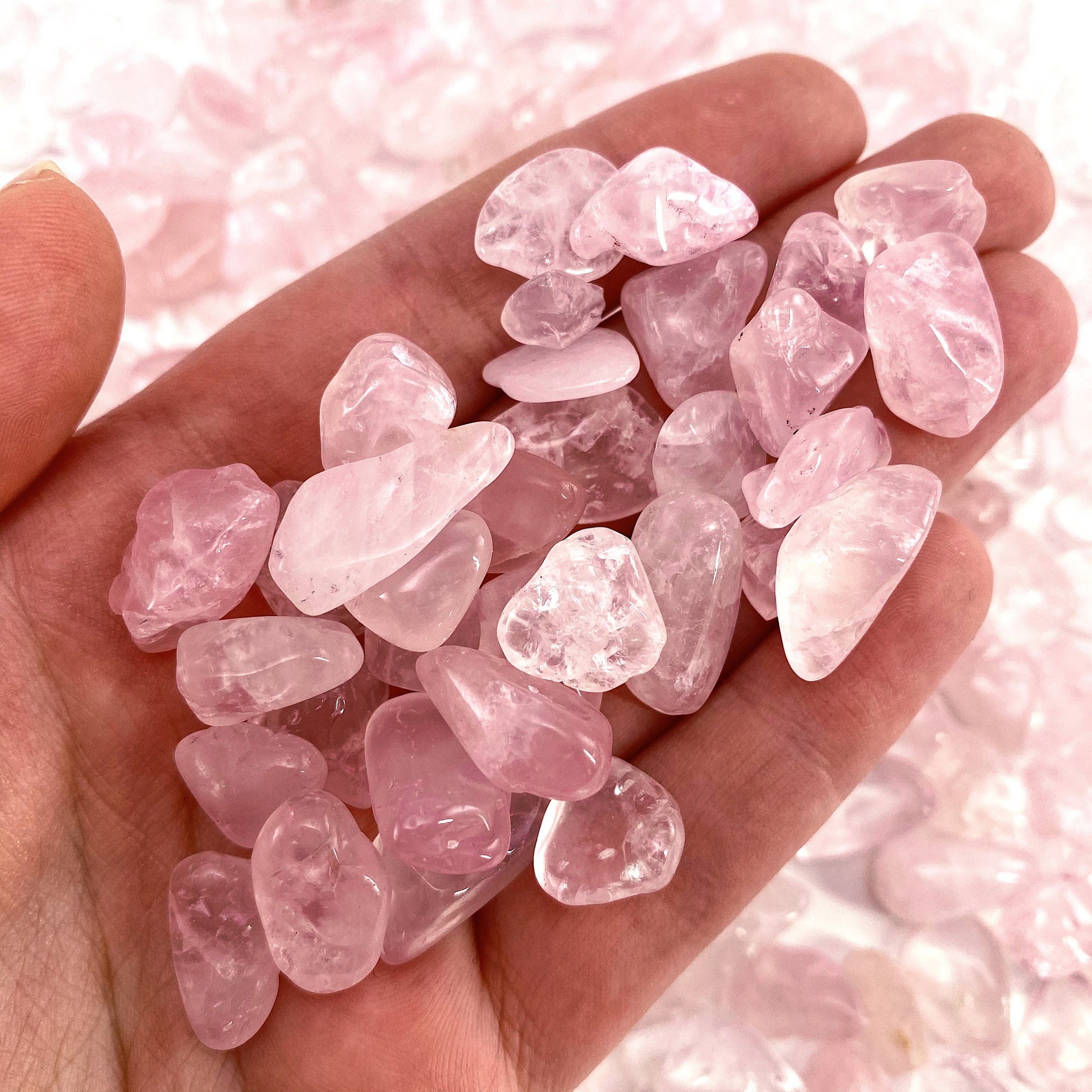 20g of Rose Quartz, mini tumbled stones, tumbled crystal, tumbled rose quartz, rose quartz chips