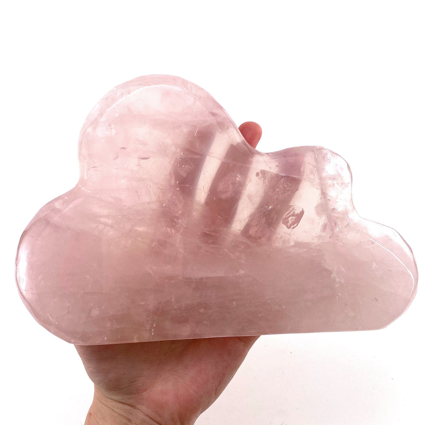 Rose Quartz Cloud, polished rose quartz, rose quartz cloud carving, natural rose quartz, crystal cloud