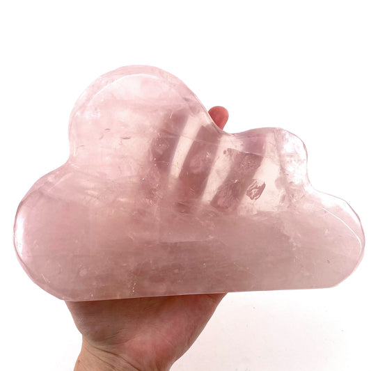 Rose Quartz Cloud, polished rose quartz, rose quartz cloud carving, natural rose quartz, crystal cloud