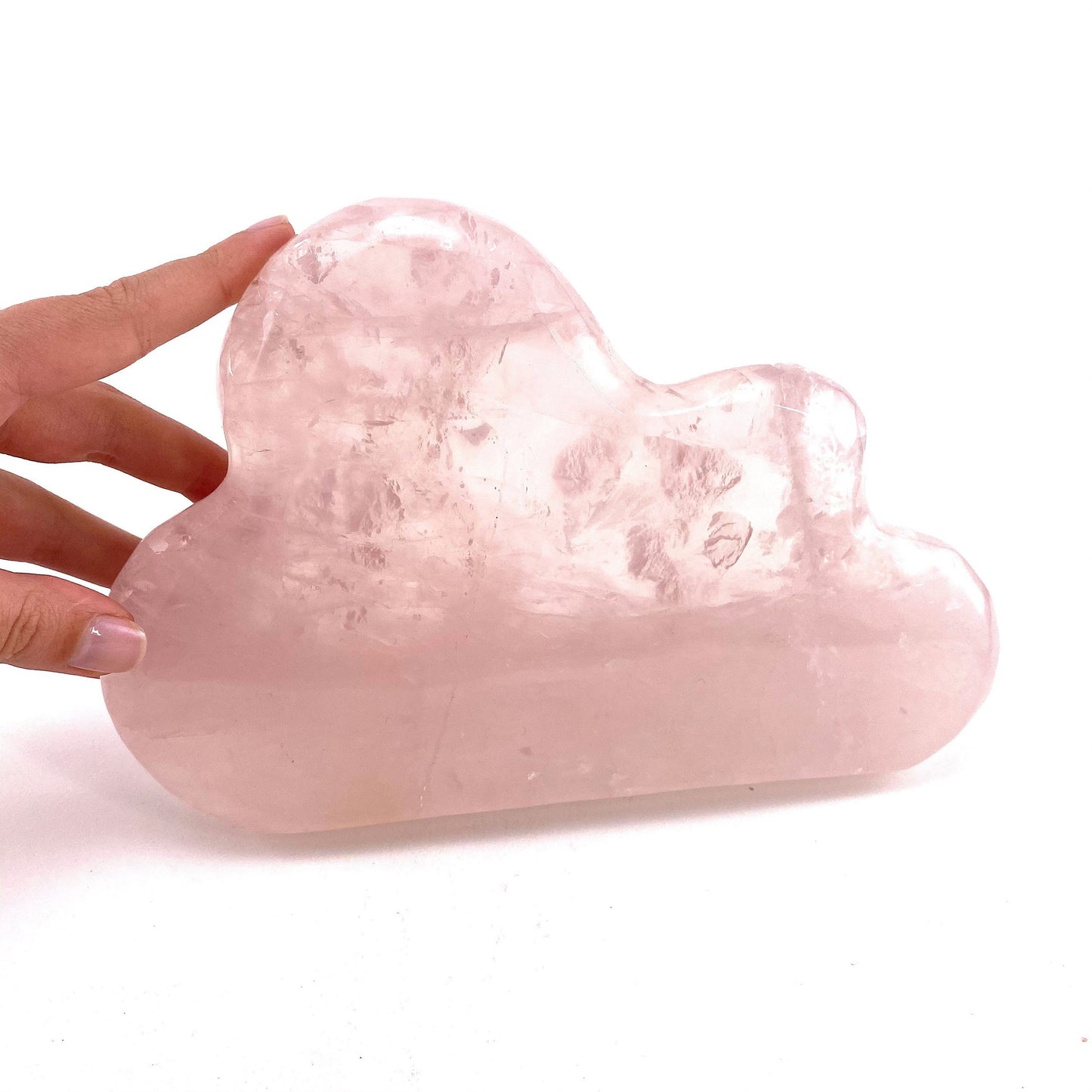 Rose Quartz Cloud, polished rose quartz, rose quartz cloud carving, natural rose quartz, crystal cloud