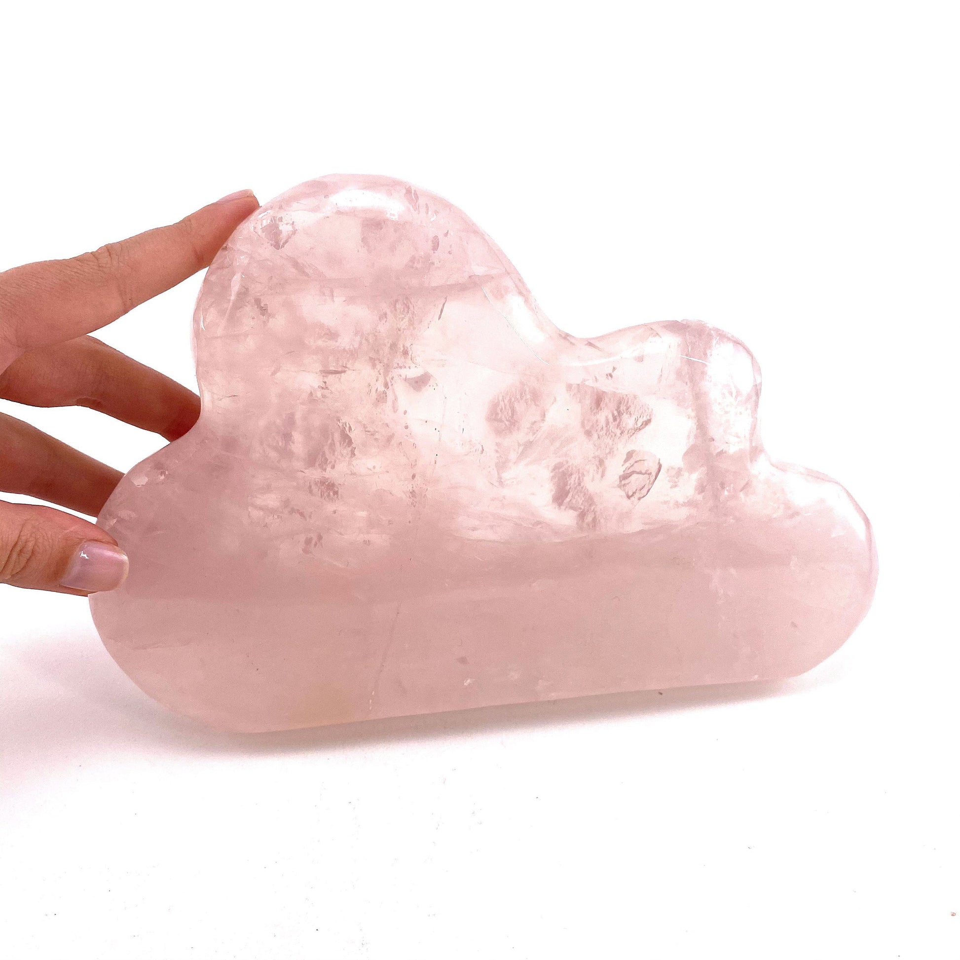 Rose Quartz Cloud, polished rose quartz, rose quartz cloud carving, natural rose quartz, crystal cloud