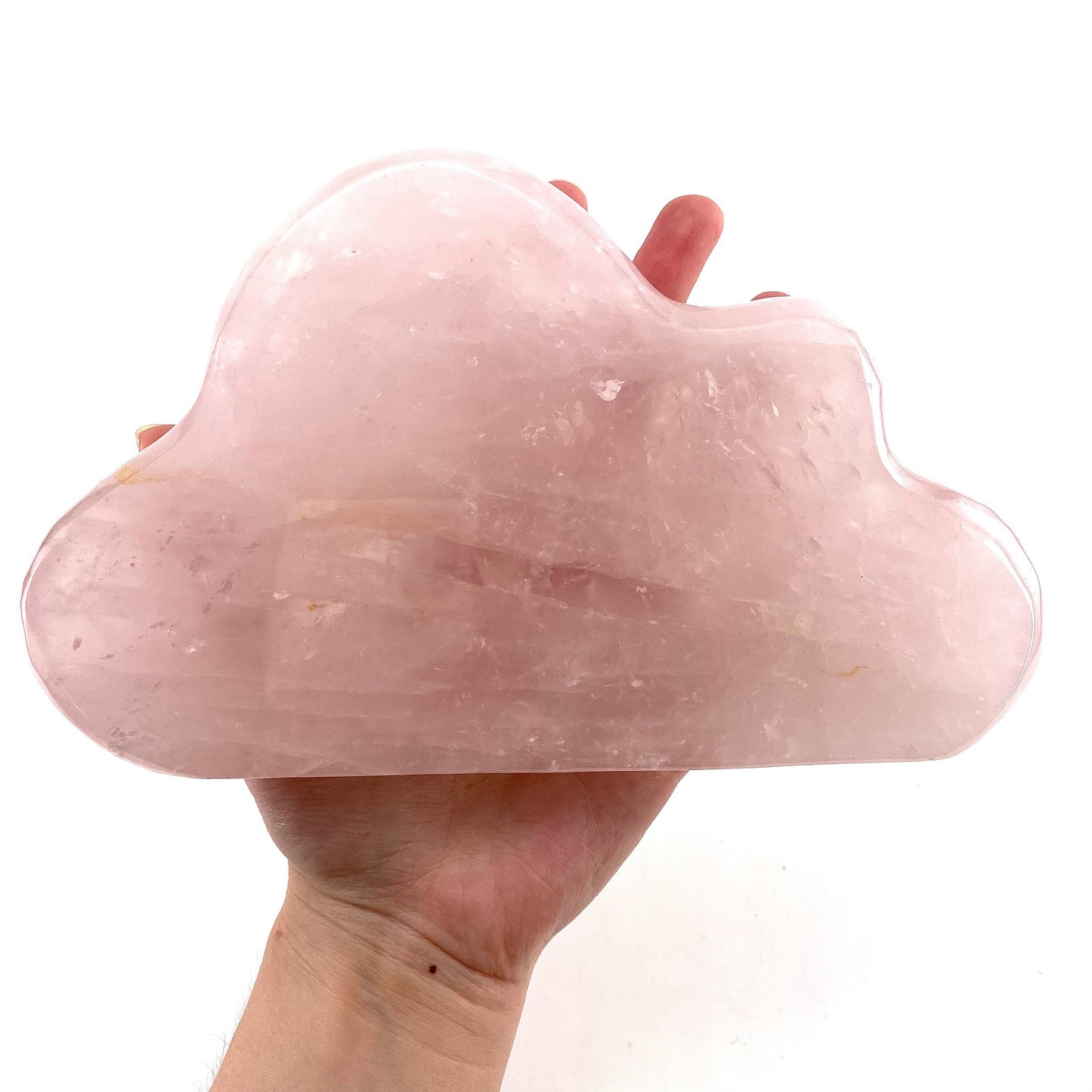 Rose Quartz Cloud, polished rose quartz, rose quartz cloud carving, natural rose quartz, crystal cloud