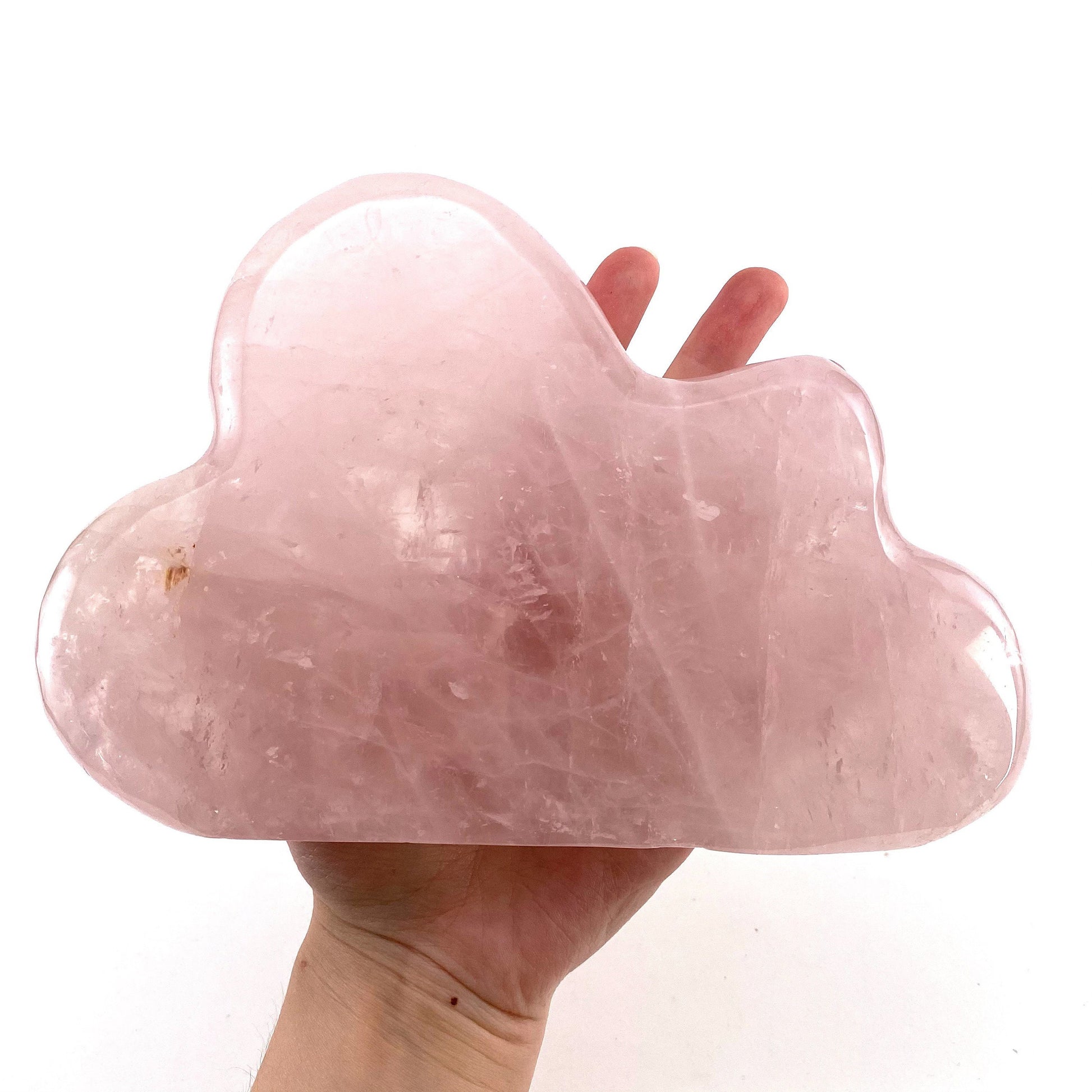 Rose Quartz Cloud, polished rose quartz, rose quartz cloud carving, natural rose quartz, crystal cloud