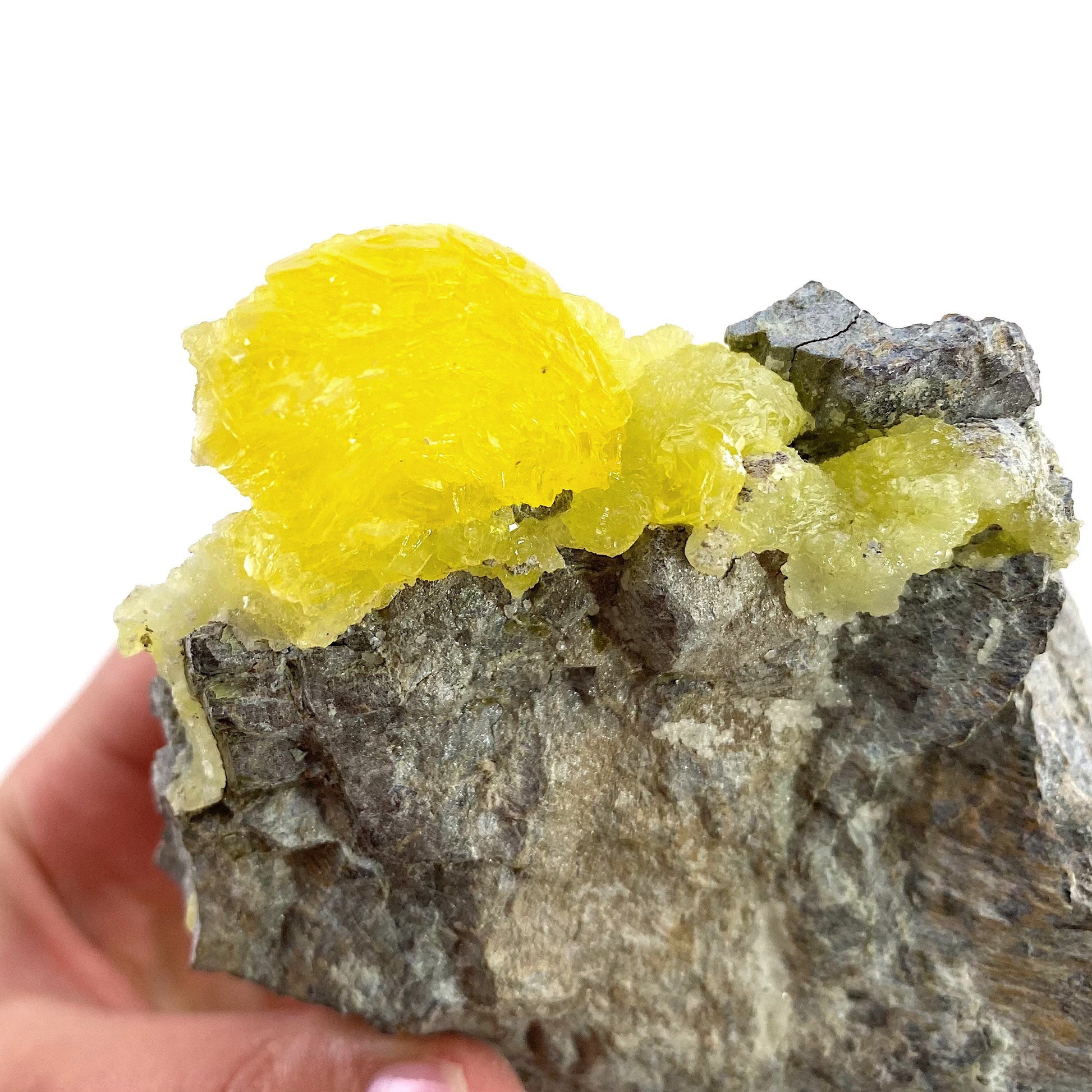 High Grade Yellow Brucite (Pakistan), yellow brucite specimen, raw brucite, yellow brucite crystal