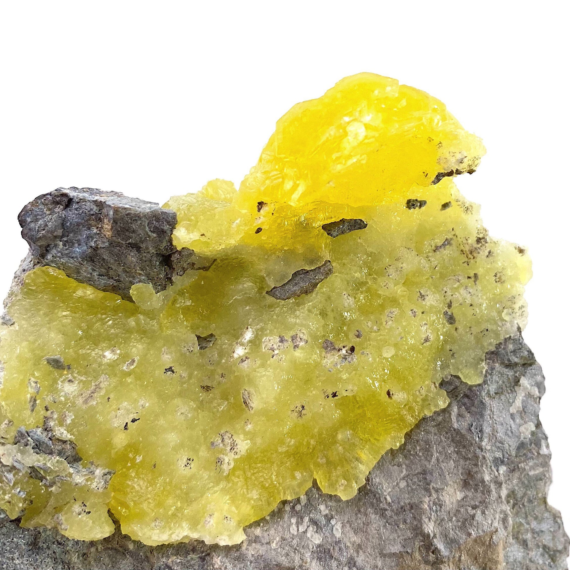 High Grade Yellow Brucite (Pakistan), yellow brucite specimen, raw brucite, yellow brucite crystal