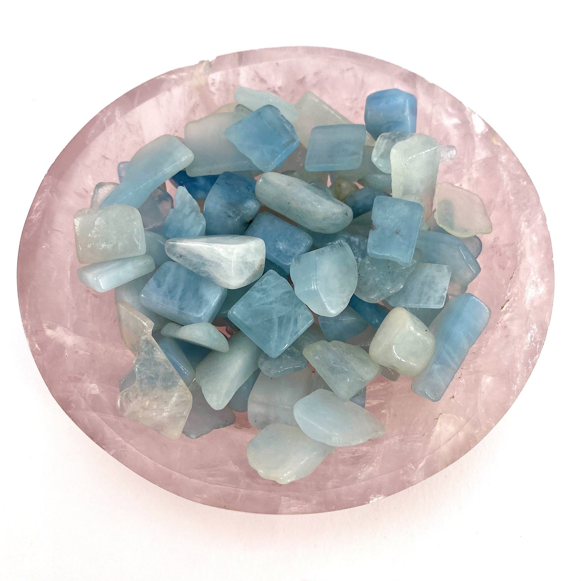 20g of Aquamarine, mini tumbled stones, tumbled crystal, tumbled Aquamarine, blue aquamarine