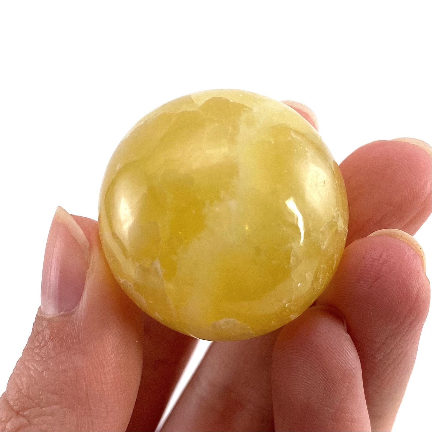 Lemon Calcite Sphere, crystal ball, yellow calcite sphere, yellow calcite crystal, crystal sphere