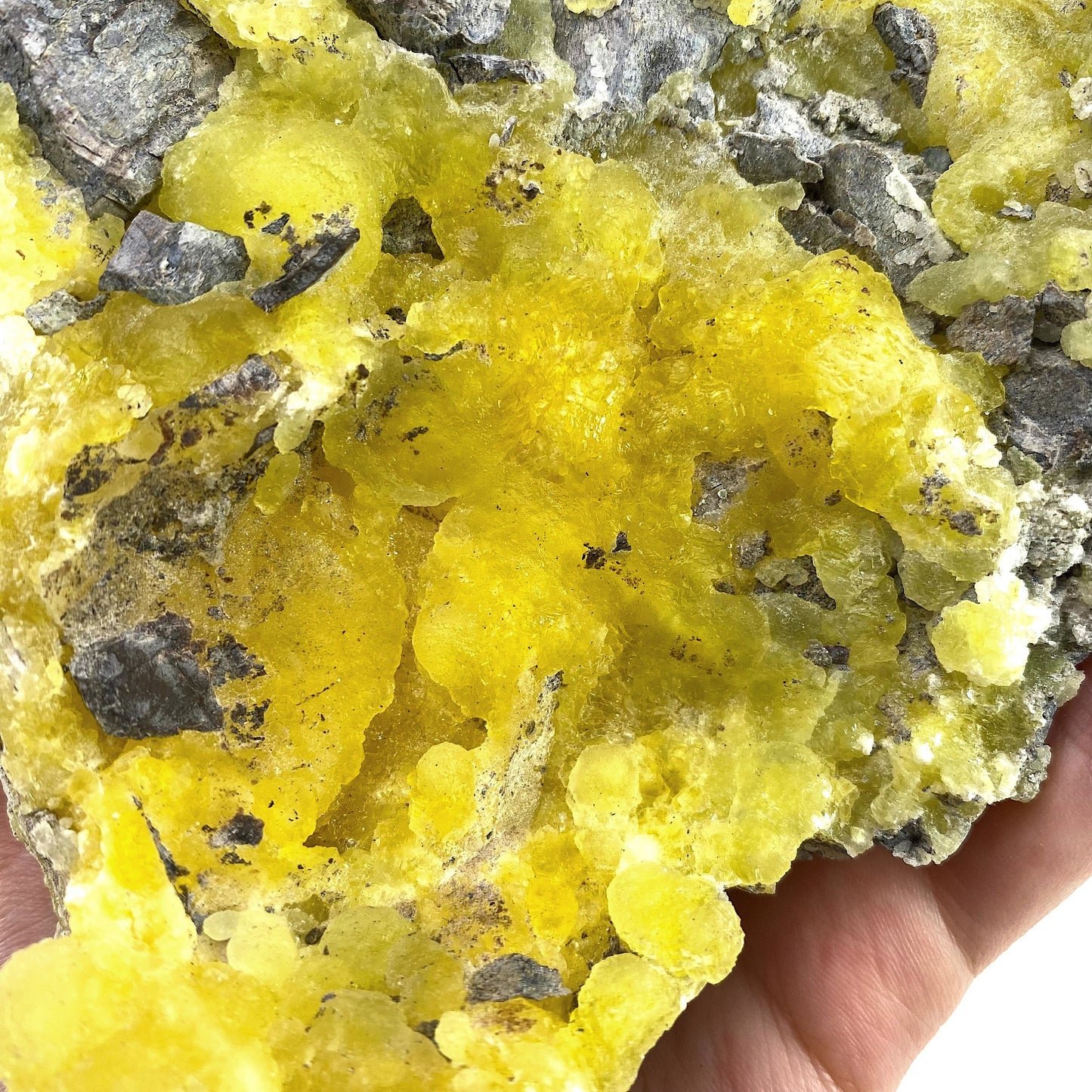 High Grade Yellow Brucite (Pakistan), yellow brucite specimen, raw brucite, yellow brucite crystal