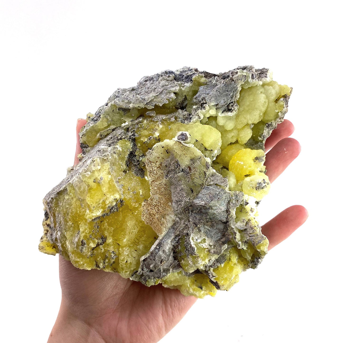 High Grade Yellow Brucite (Pakistan), yellow brucite specimen, raw brucite, yellow brucite crystal