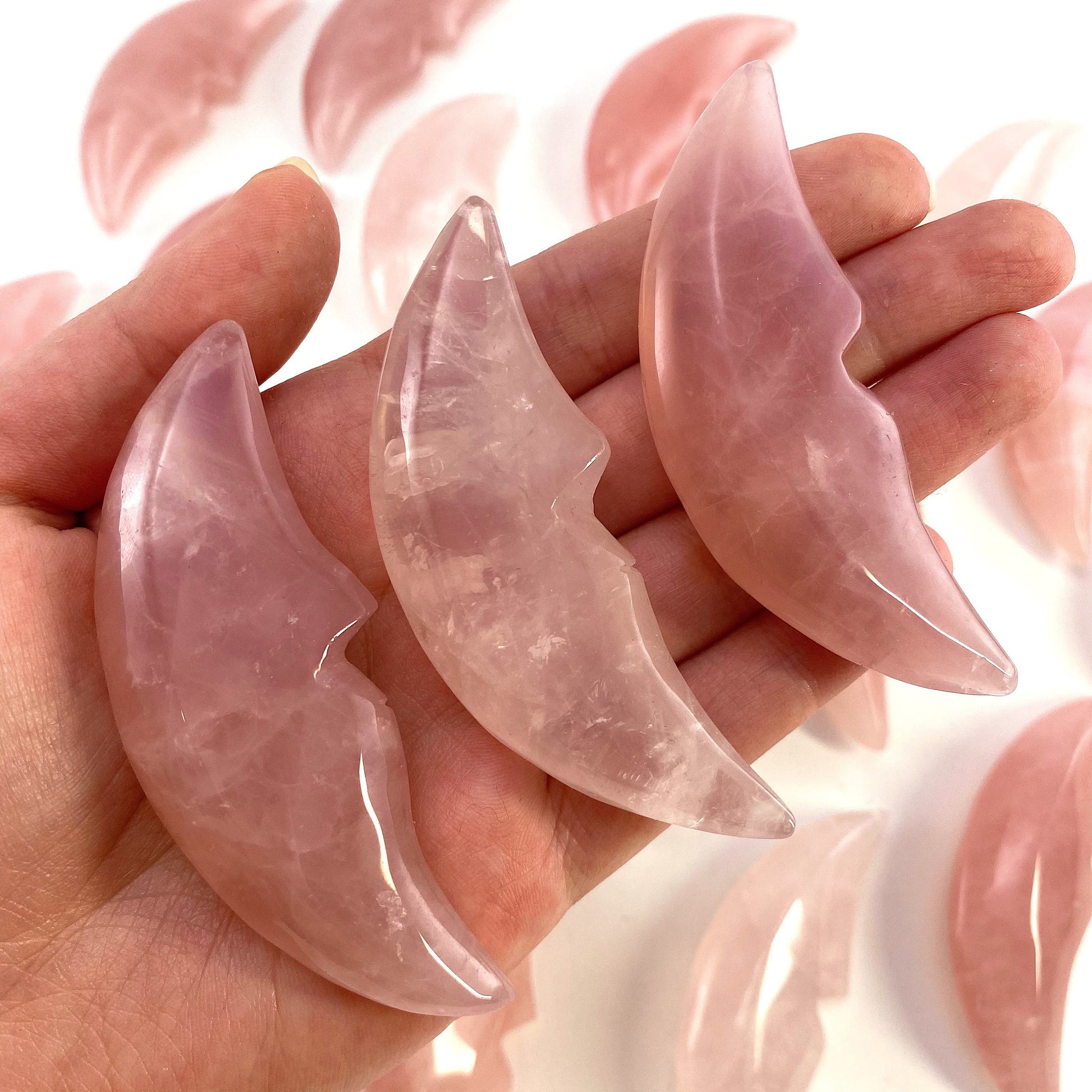 Rose Quartz Moon, rose quartz, crystal moon, rose quartz moon, rose quartz crystal
