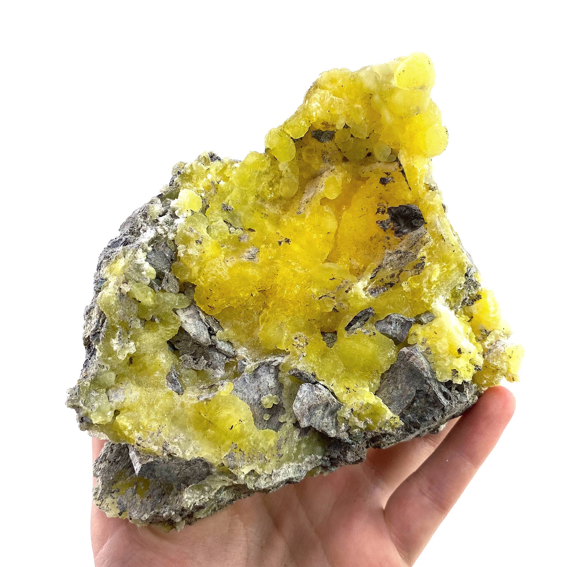 High Grade Yellow Brucite (Pakistan), yellow brucite specimen, raw brucite, yellow brucite crystal