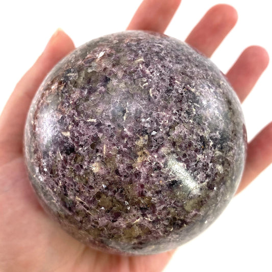 Lepidolite Sphere, crystal ball, lepidolite crystal ball, lepidolite