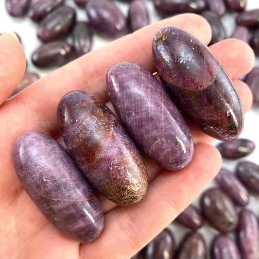 ONE Polished Ruby, ruby crystal, tumbled ruby, ruby lingam, ruby palm stone