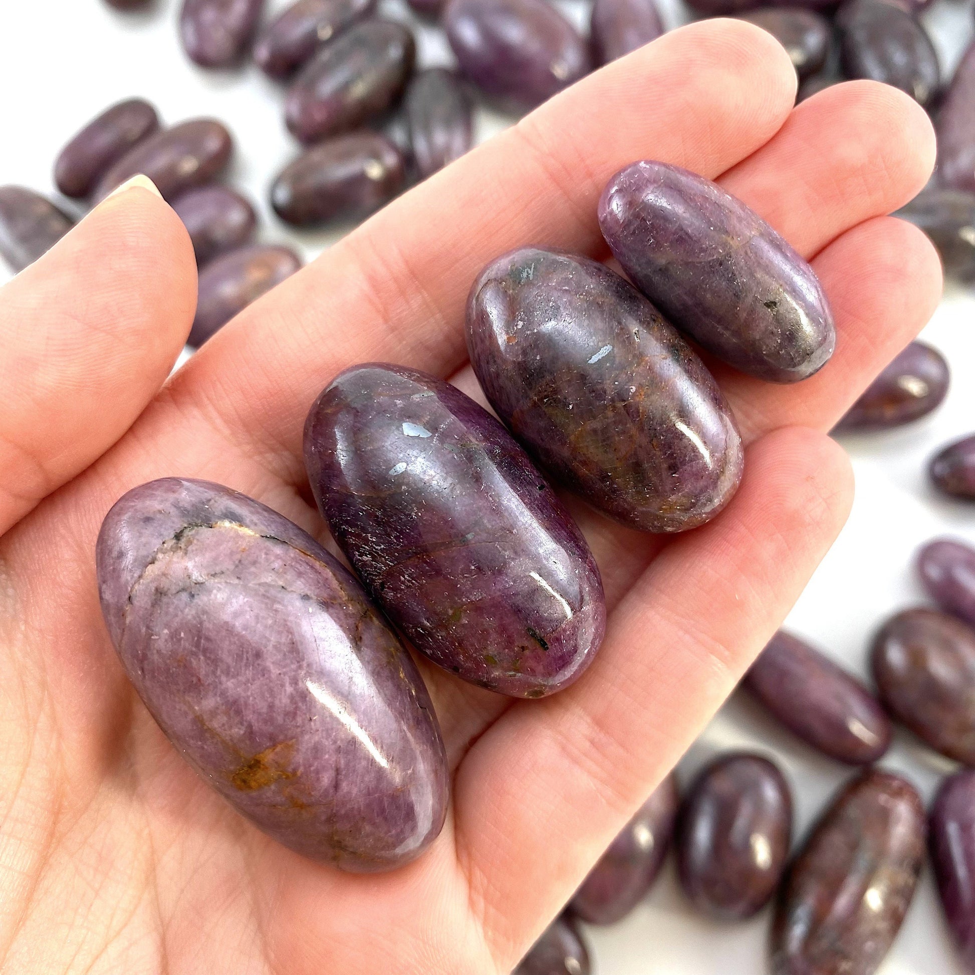 ONE Polished Ruby, ruby crystal, tumbled ruby, ruby lingam, ruby palm stone