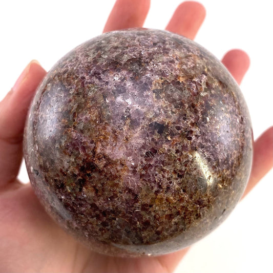 Lepidolite Sphere, crystal ball, lepidolite crystal ball, lepidolite