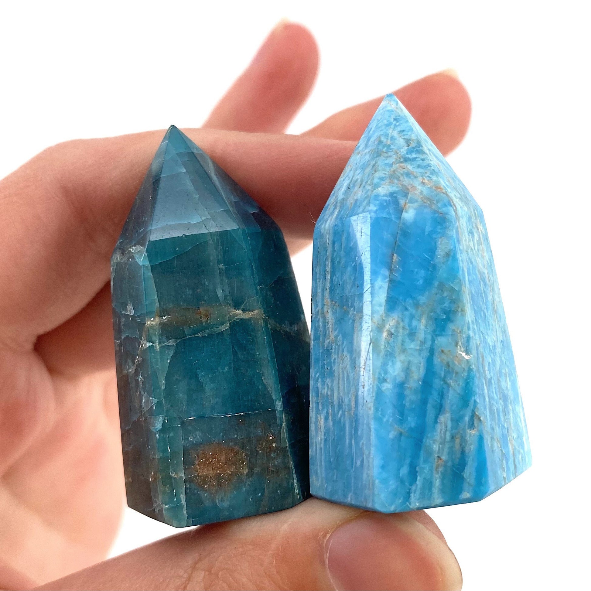 Blue Apatite Point, blue apatite mini tower, crystal point, blue apatite crystal, crystal wand