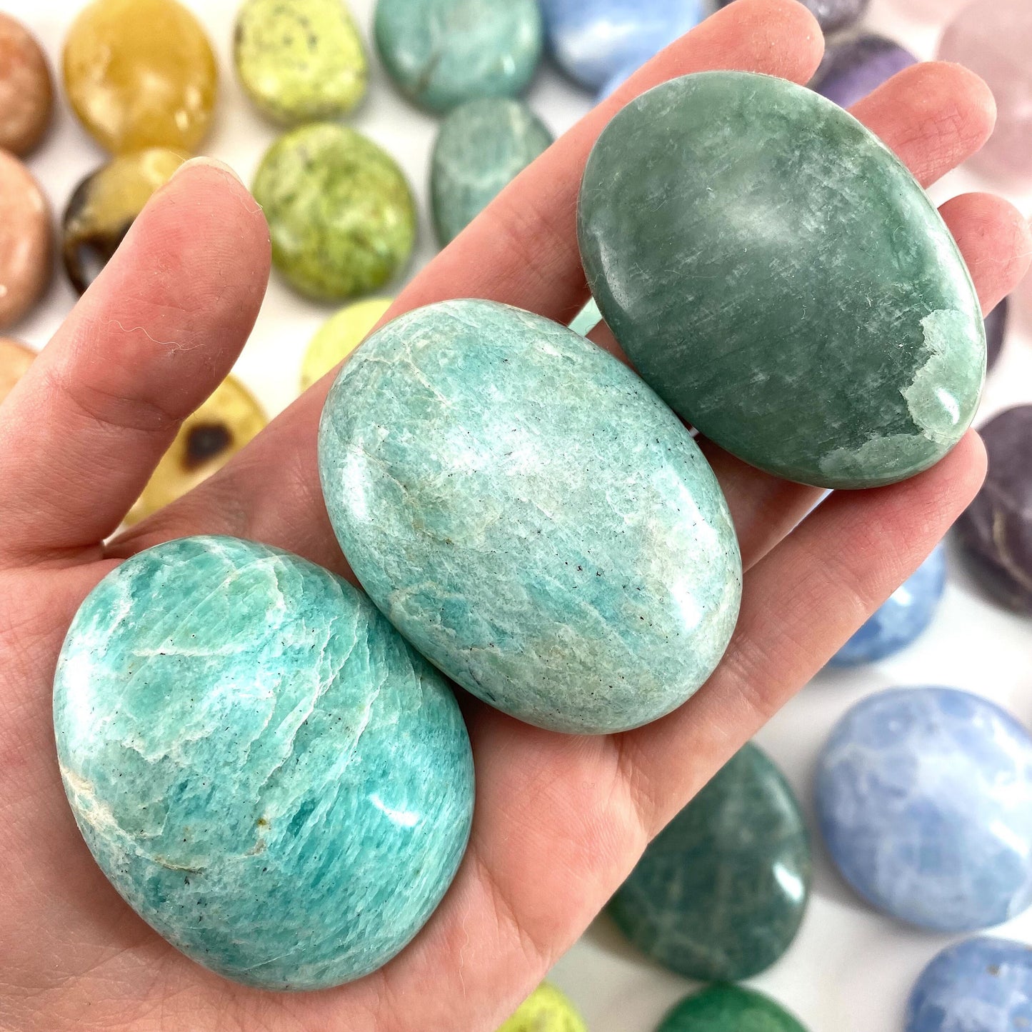 Chakra Crystal Set | set of 8 stones, palm stone set, chakra crystals, pocket stone, chakra palm stones