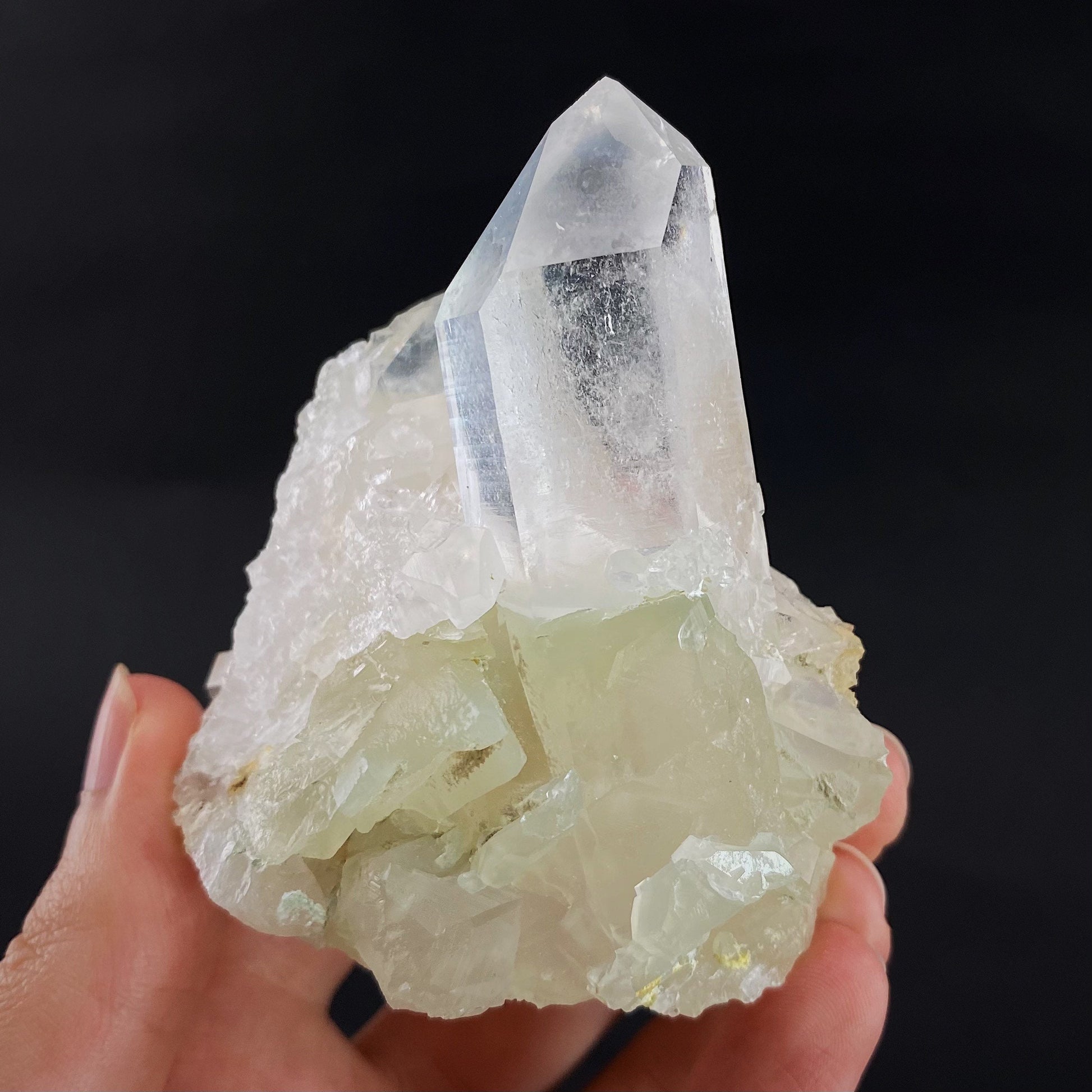 Yellow bone quartz point (Pakistan) | bone quartz, tabular quartz, mango quartz, halloysite quartz