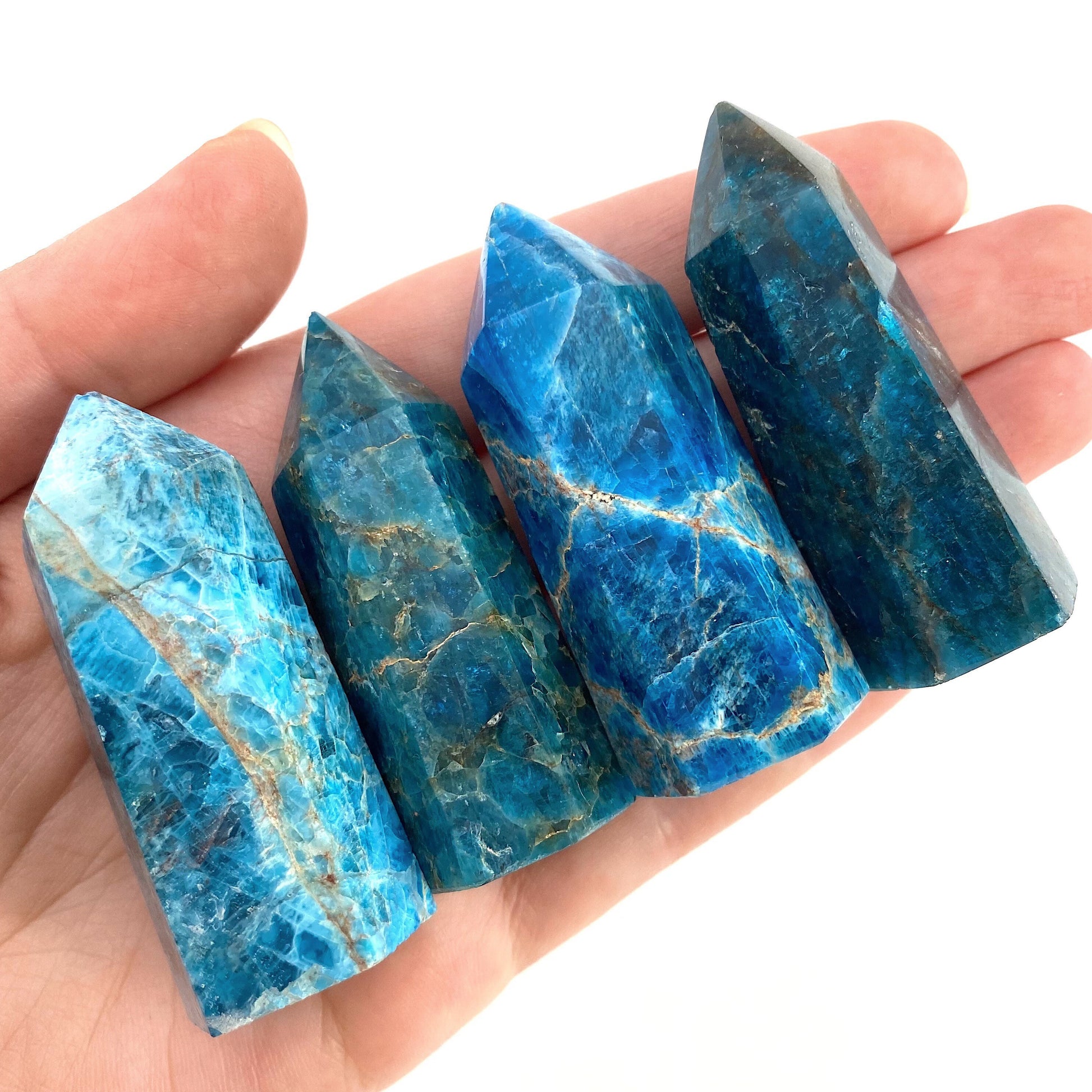 Blue Apatite Point, blue apatite mini tower, crystal point, blue apatite crystal, crystal wand