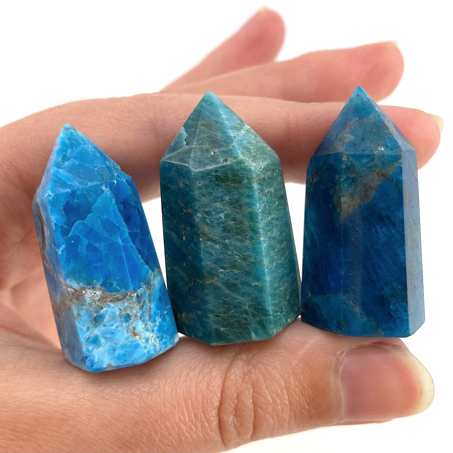 Blue Apatite Point, blue apatite mini tower, crystal point, blue apatite crystal, crystal wand