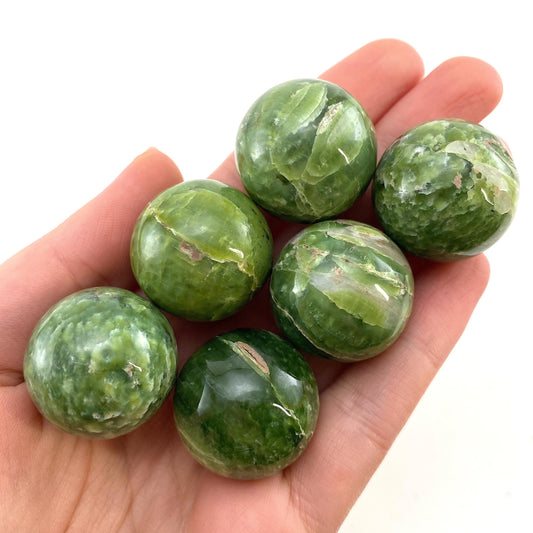 Rare! Tremolite Sphere, crystal ball, green tremolite sphere, tremolite crystal, crystal sphere
