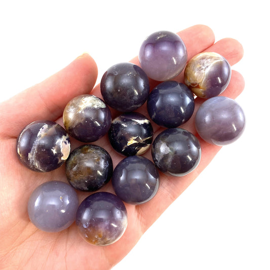 Purple Chalcedony Sphere, crystal ball, Chalcedony sphere, Chalcedony palm stone, crystal sphere