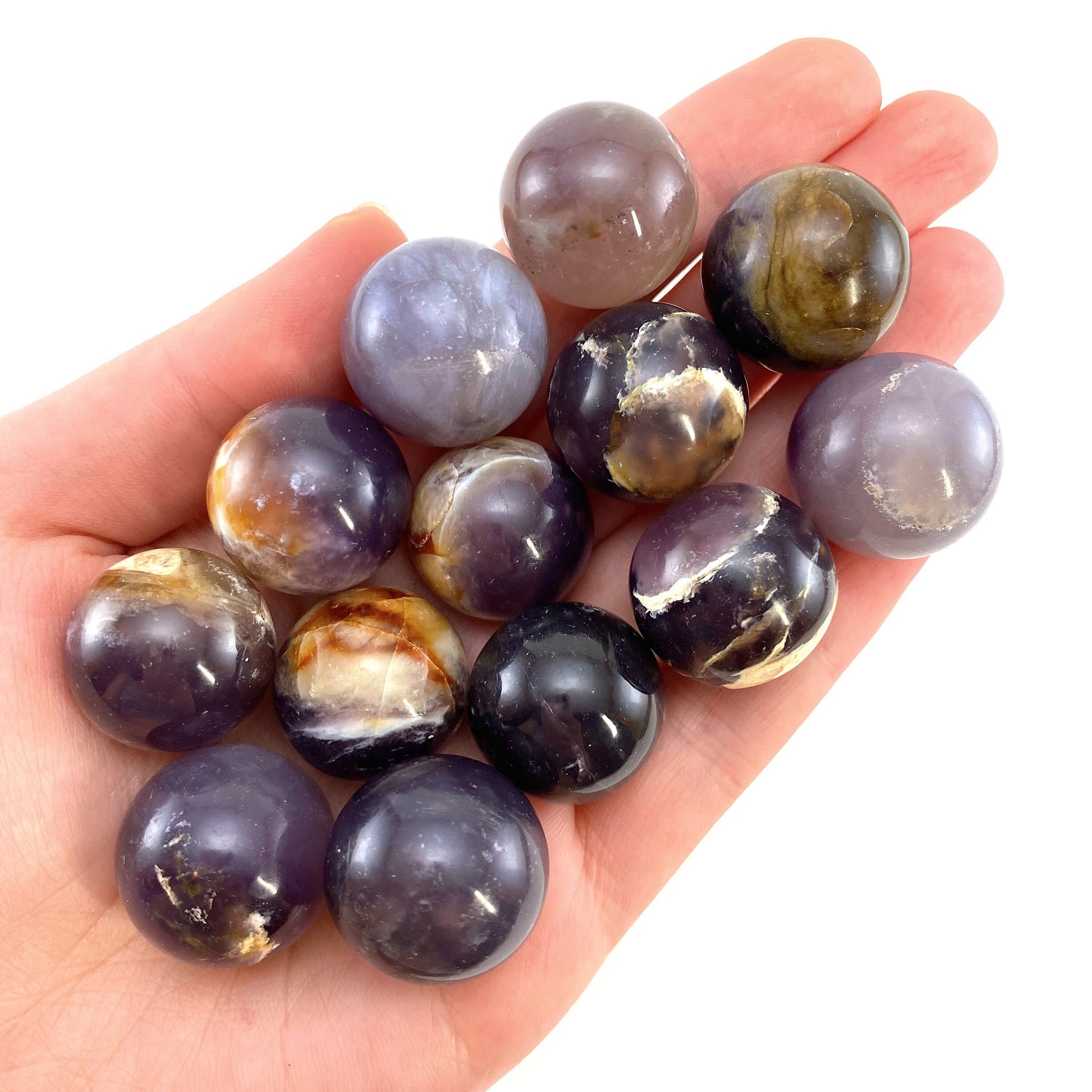 Purple Chalcedony Sphere, crystal ball, Chalcedony sphere, Chalcedony palm stone, crystal sphere