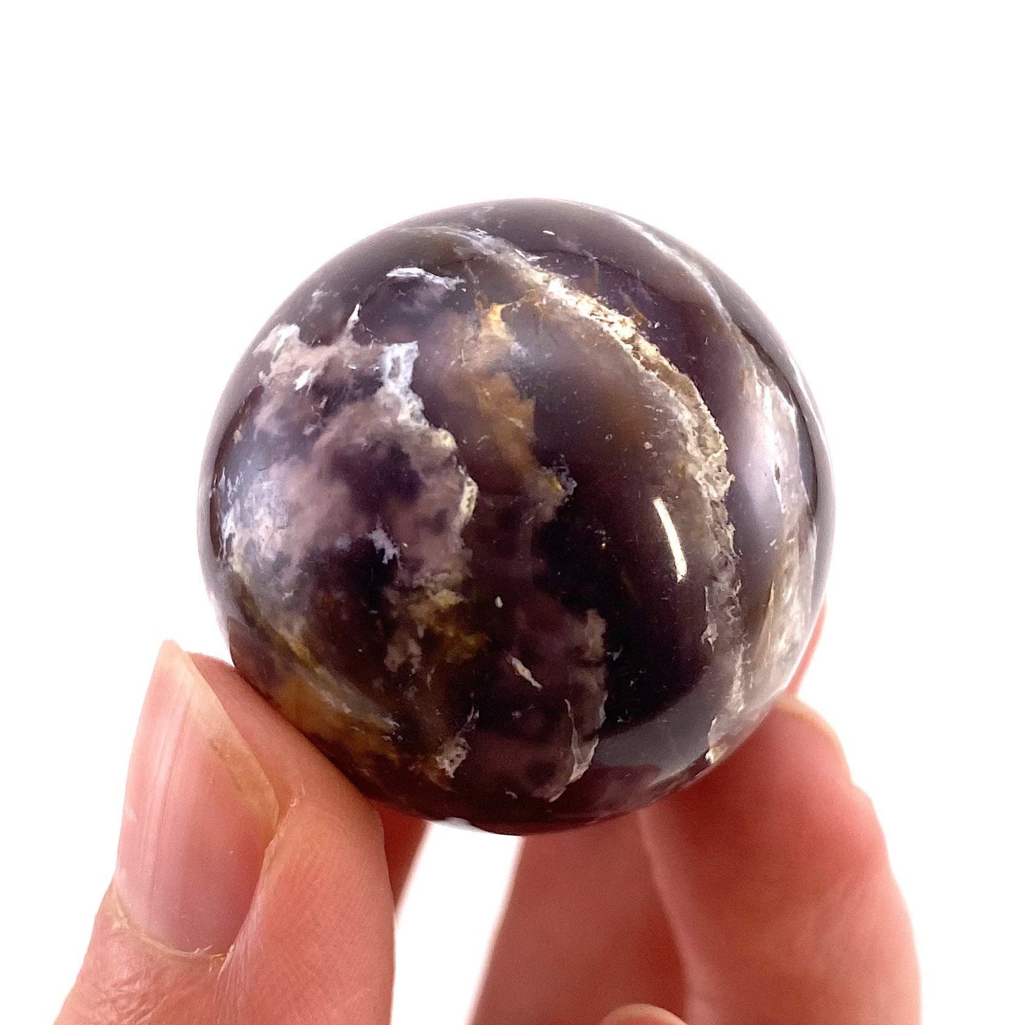 Purple Chalcedony Sphere, crystal ball, Chalcedony sphere, Chalcedony palm stone, crystal sphere