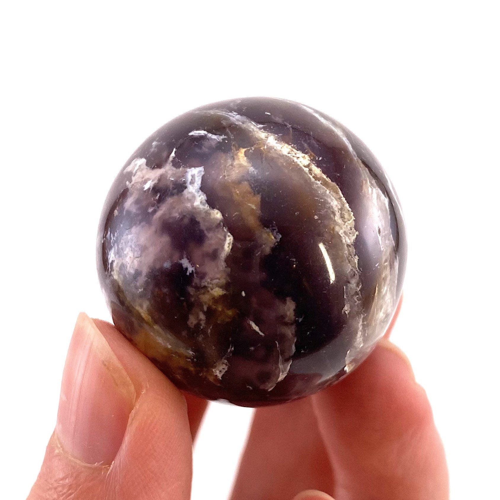 Purple Chalcedony Sphere, crystal ball, Chalcedony sphere, Chalcedony palm stone, crystal sphere