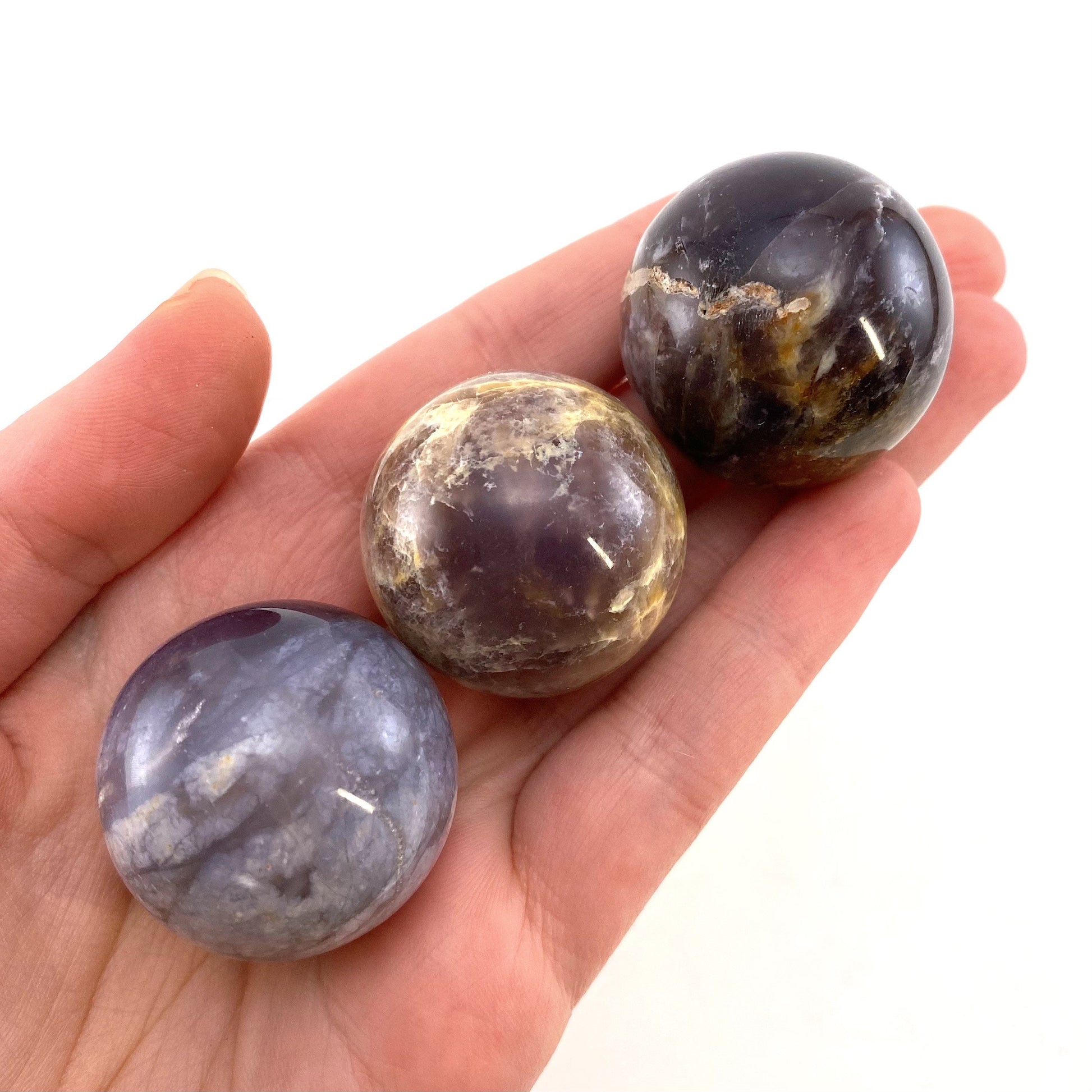 Purple Chalcedony Sphere, crystal ball, Chalcedony sphere, Chalcedony palm stone, crystal sphere