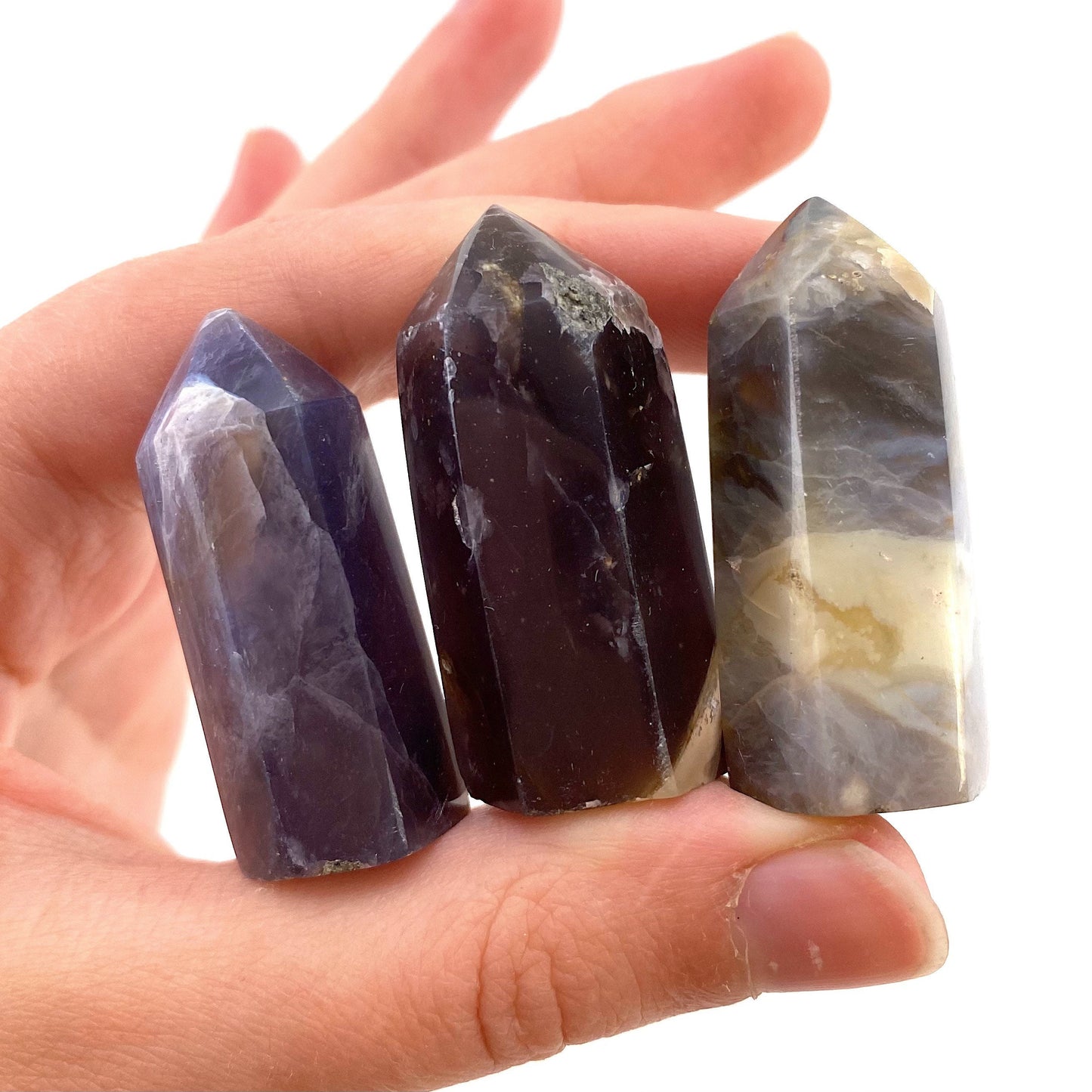 Purple Chalcedony Point, chalcedony mini tower, crystal point, purple chalcedony crystal, crystal tower