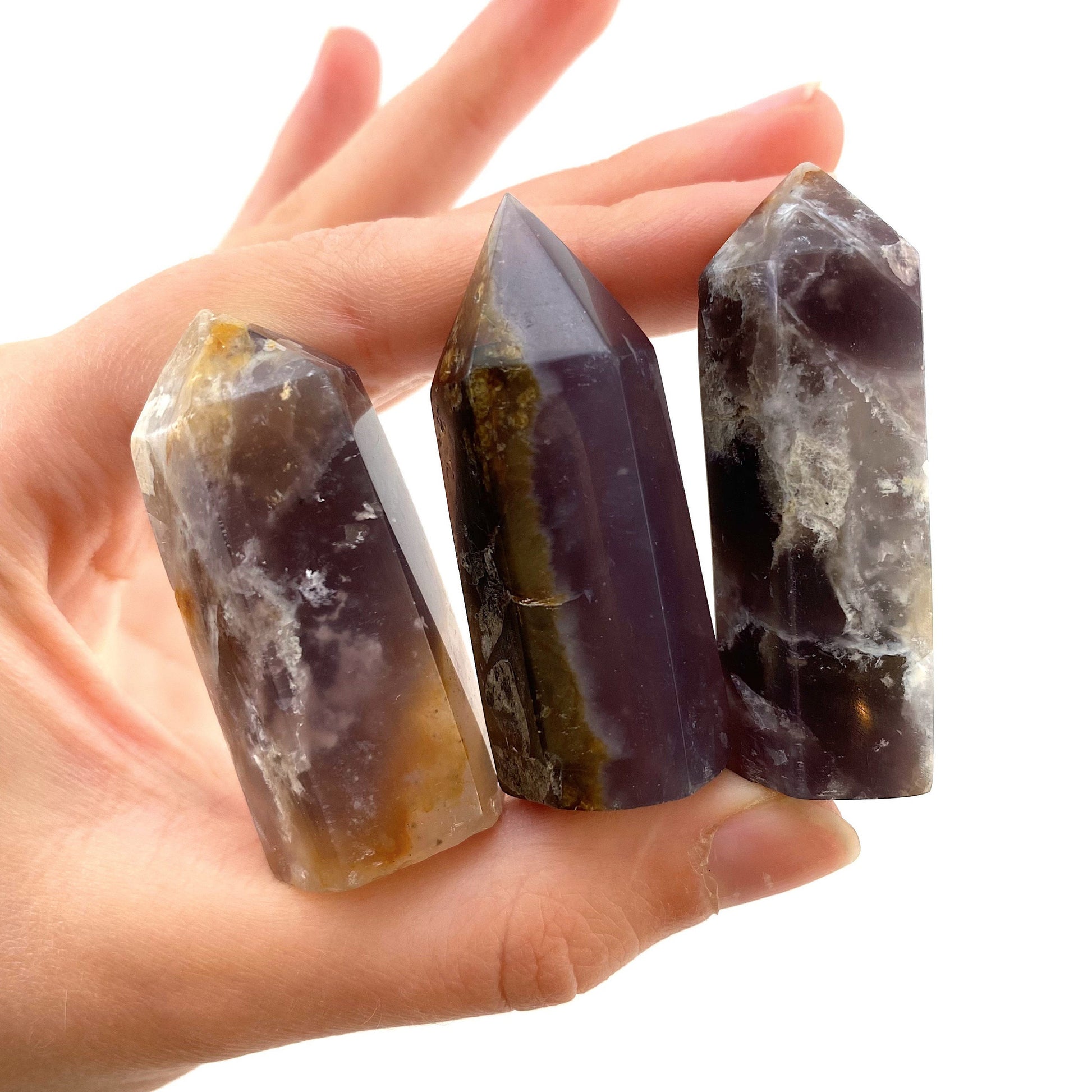 Purple Chalcedony Point, chalcedony mini tower, crystal point, purple chalcedony crystal, crystal tower