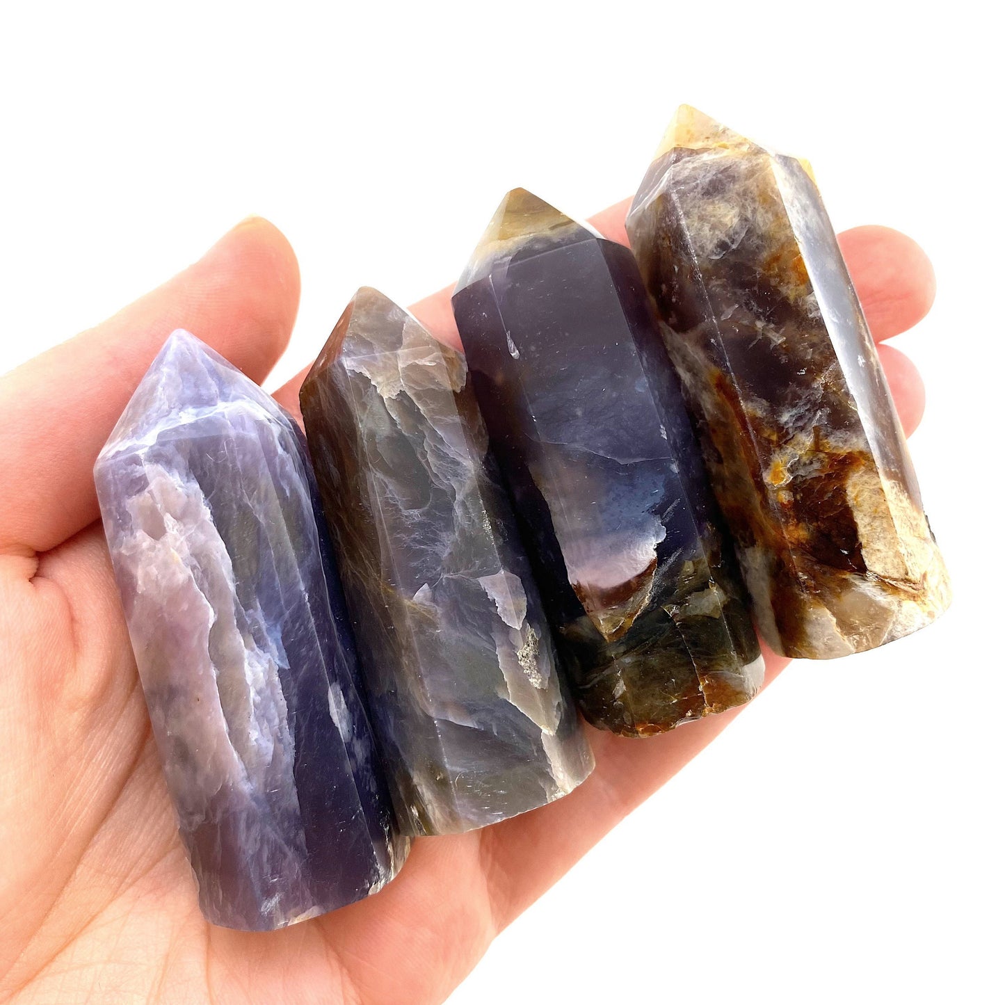 Purple Chalcedony Point, chalcedony mini tower, crystal point, purple chalcedony crystal, crystal tower