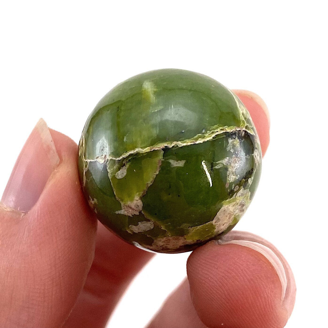 Rare! Tremolite Sphere, crystal ball, green tremolite sphere, tremolite crystal, crystal sphere