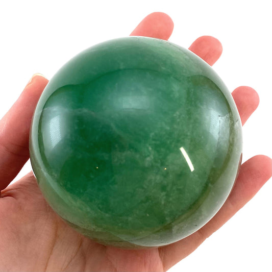 Green Fluorite Sphere, crystal ball, green fluorite sphere, fluorite palm stone, crystal sphere