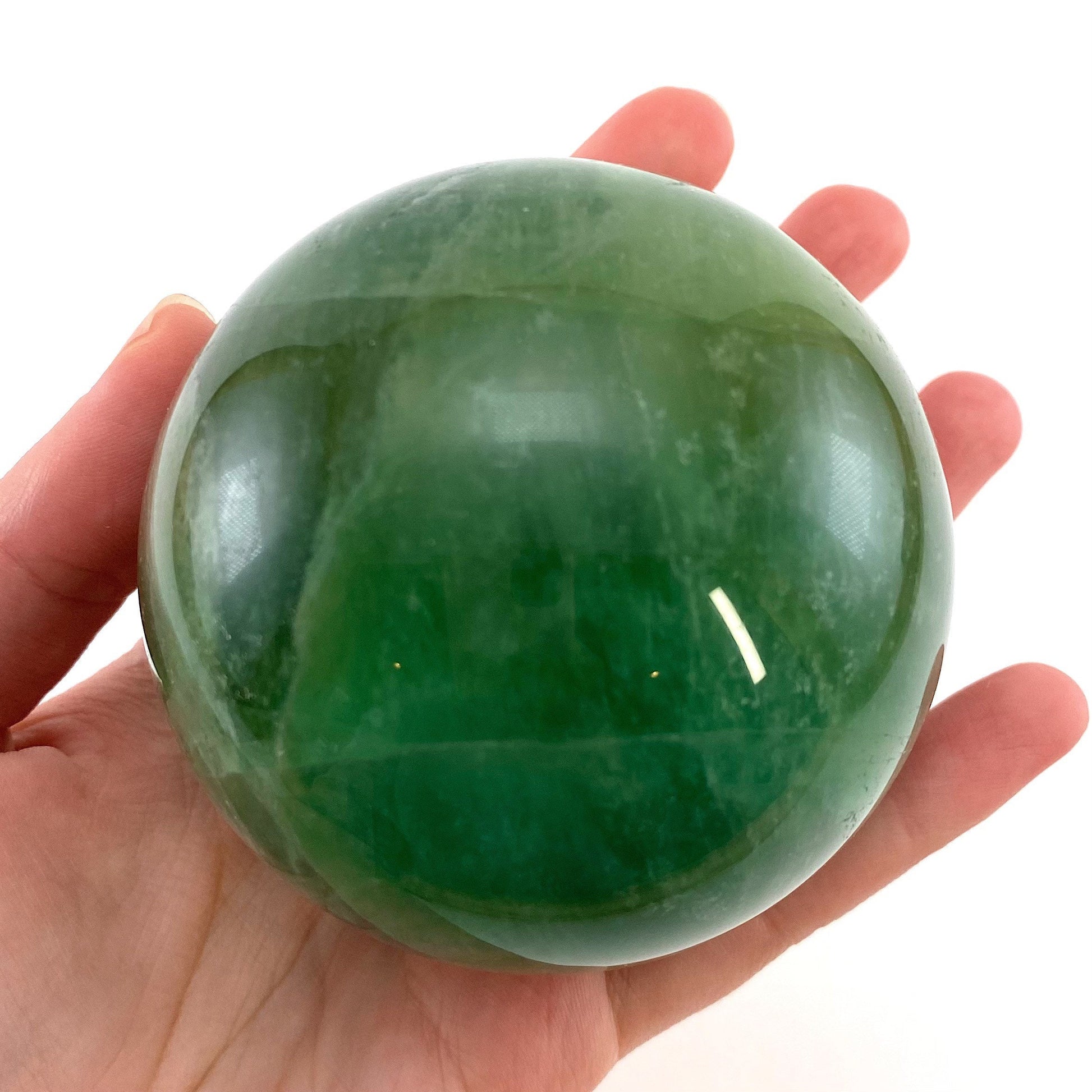 Green Fluorite Sphere, crystal ball, green fluorite sphere, fluorite palm stone, crystal sphere