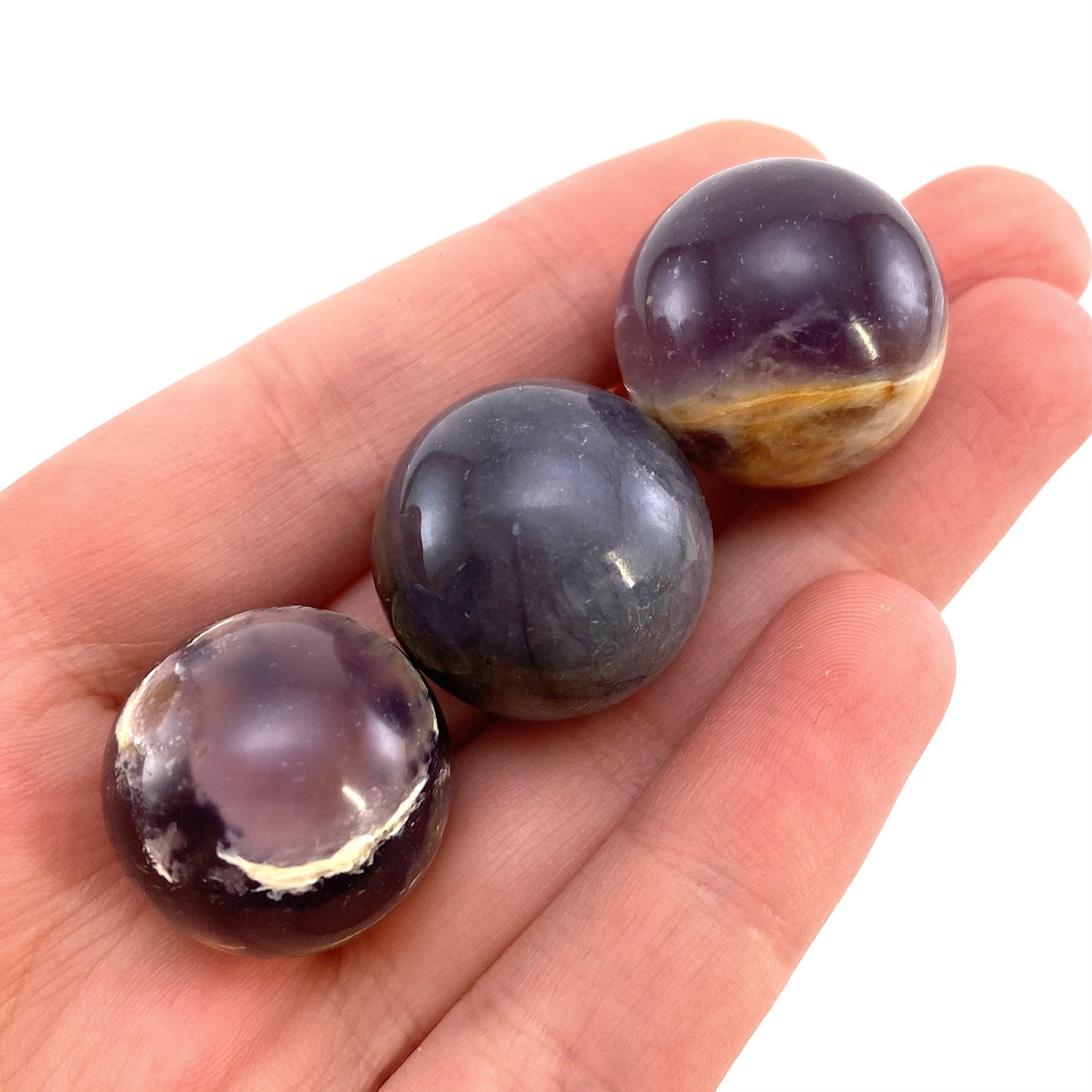 Purple Chalcedony Sphere, crystal ball, Chalcedony sphere, Chalcedony palm stone, crystal sphere