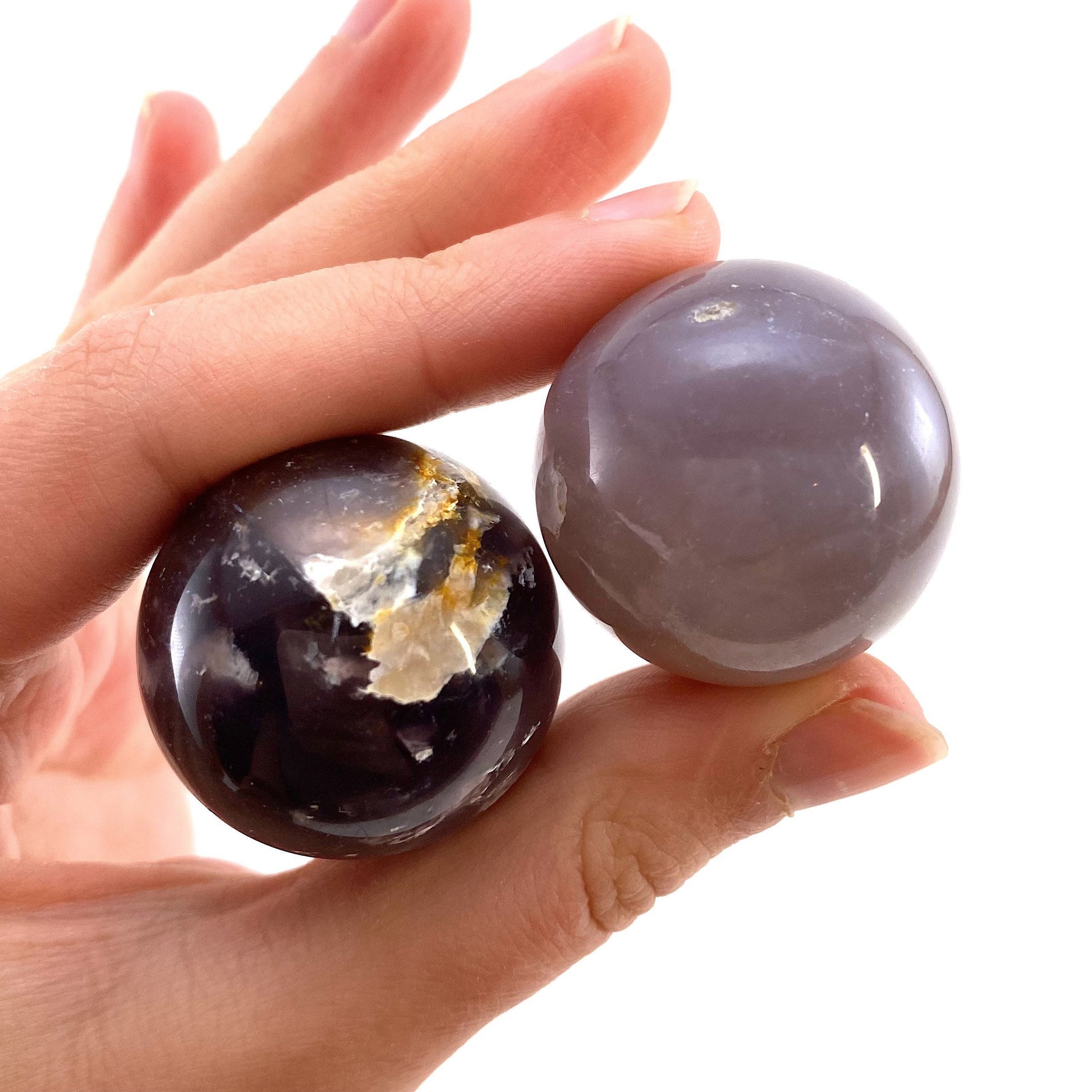 Purple Chalcedony Sphere, crystal ball, Chalcedony sphere, Chalcedony palm stone, crystal sphere