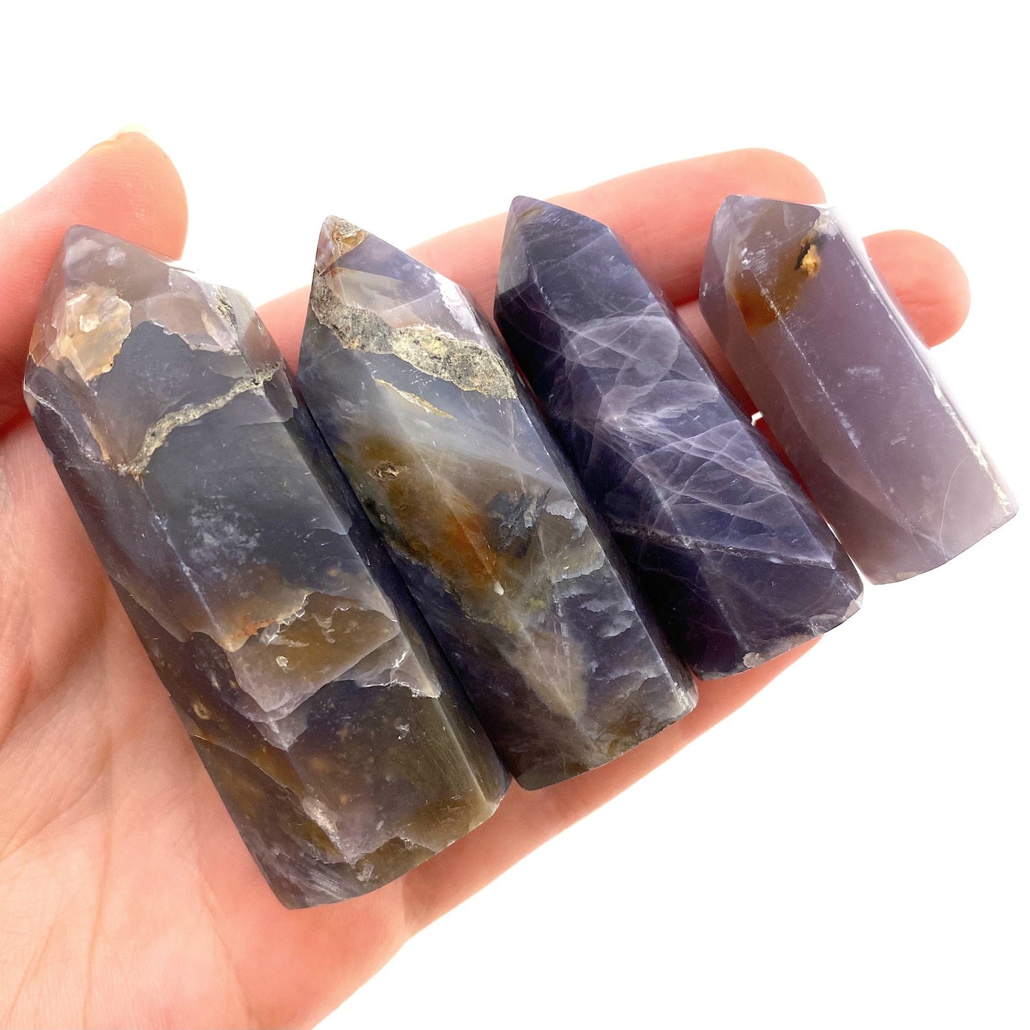 Purple Chalcedony Point, chalcedony mini tower, crystal point, purple chalcedony crystal, crystal tower