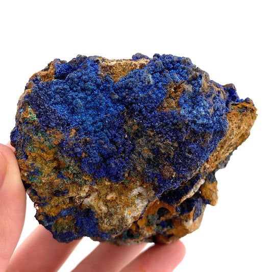 Raw Azurite with Malachite (Congo), raw azurite, azurite specimen