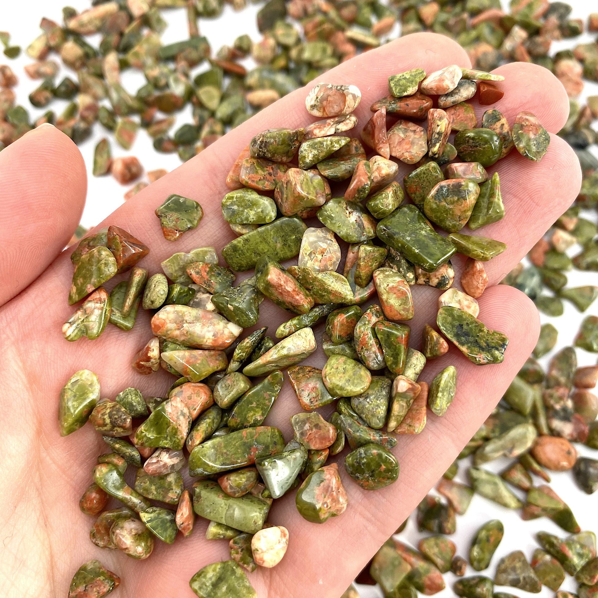 20g of Unakite, mini tumbled stones, tumbled crystal, tumbled unakite, unakite chips
