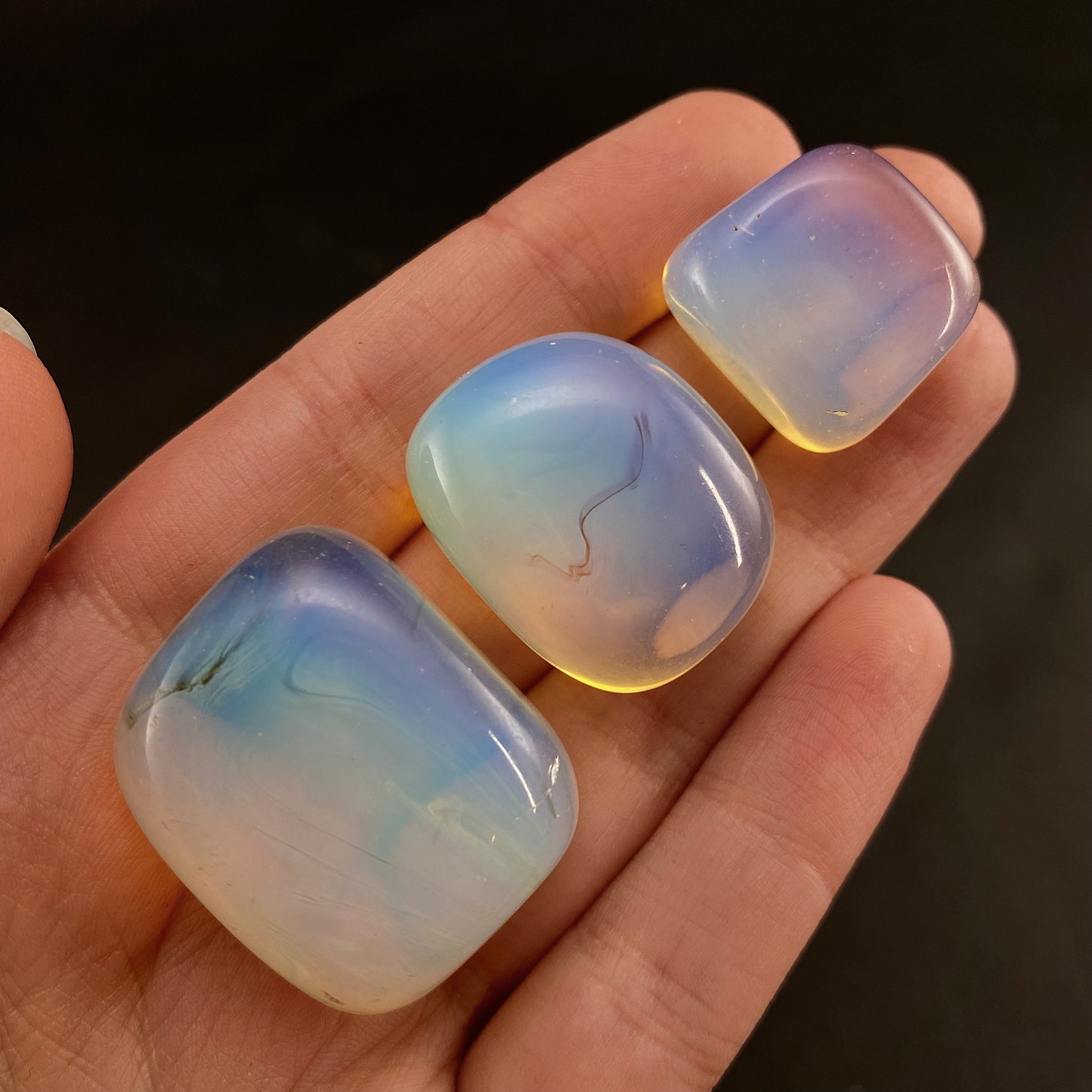 Tumbled Opalite, tumbled stones, tumbled crystal, tumbled opalite glass, opalite
