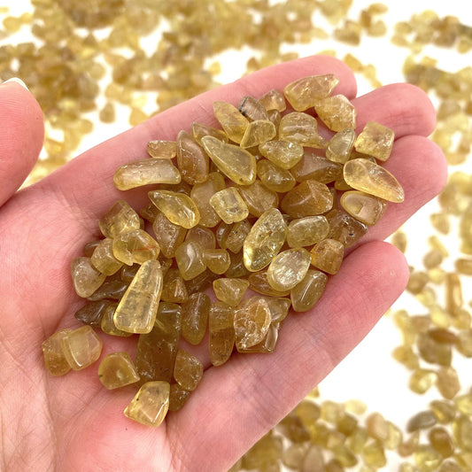 20g of Golden Quartz, mini tumbled stones, tumbled crystal, tumbled quartz, quartz chips