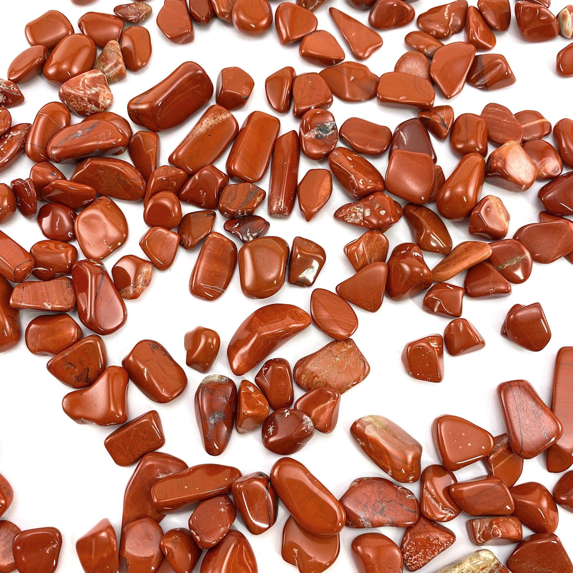 20g of Red Jasper, mini tumbled stones, tumbled crystal, tumbled red jasper, red jasper chips, crystal chips