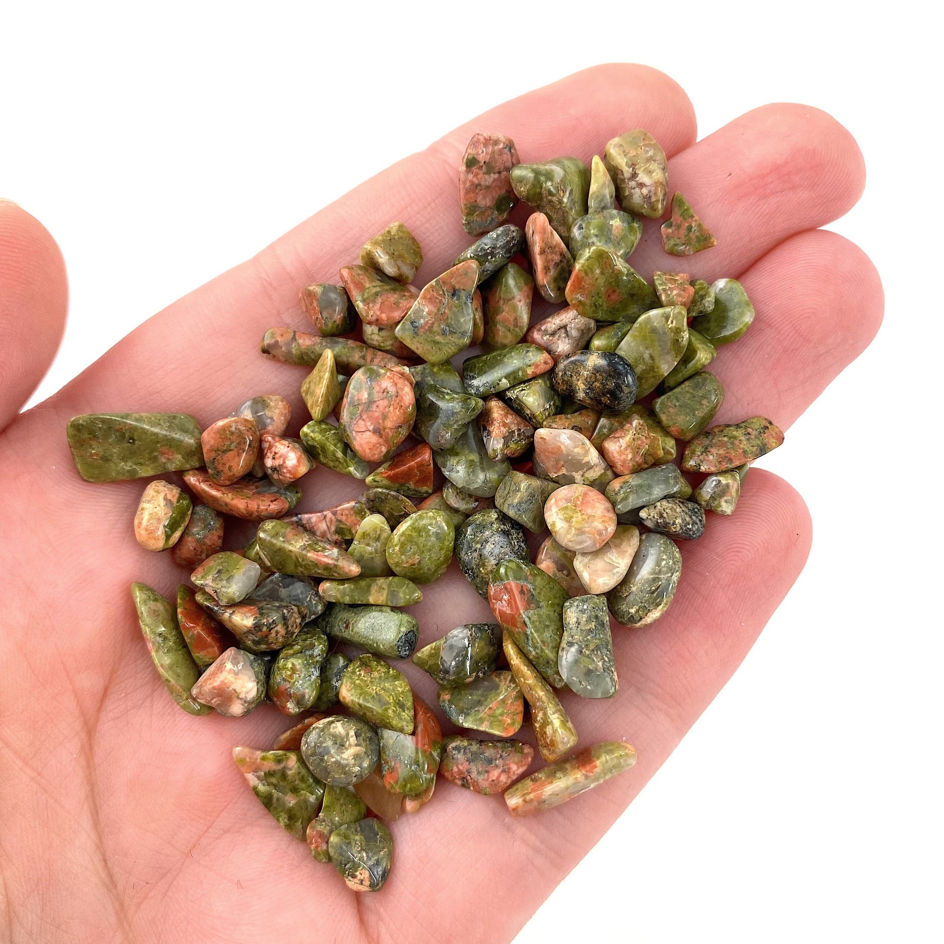 20g of Unakite, mini tumbled stones, tumbled crystal, tumbled unakite, unakite chips